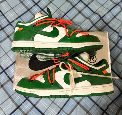 Off-White × Nike Dunk Low "White/Pine Green"