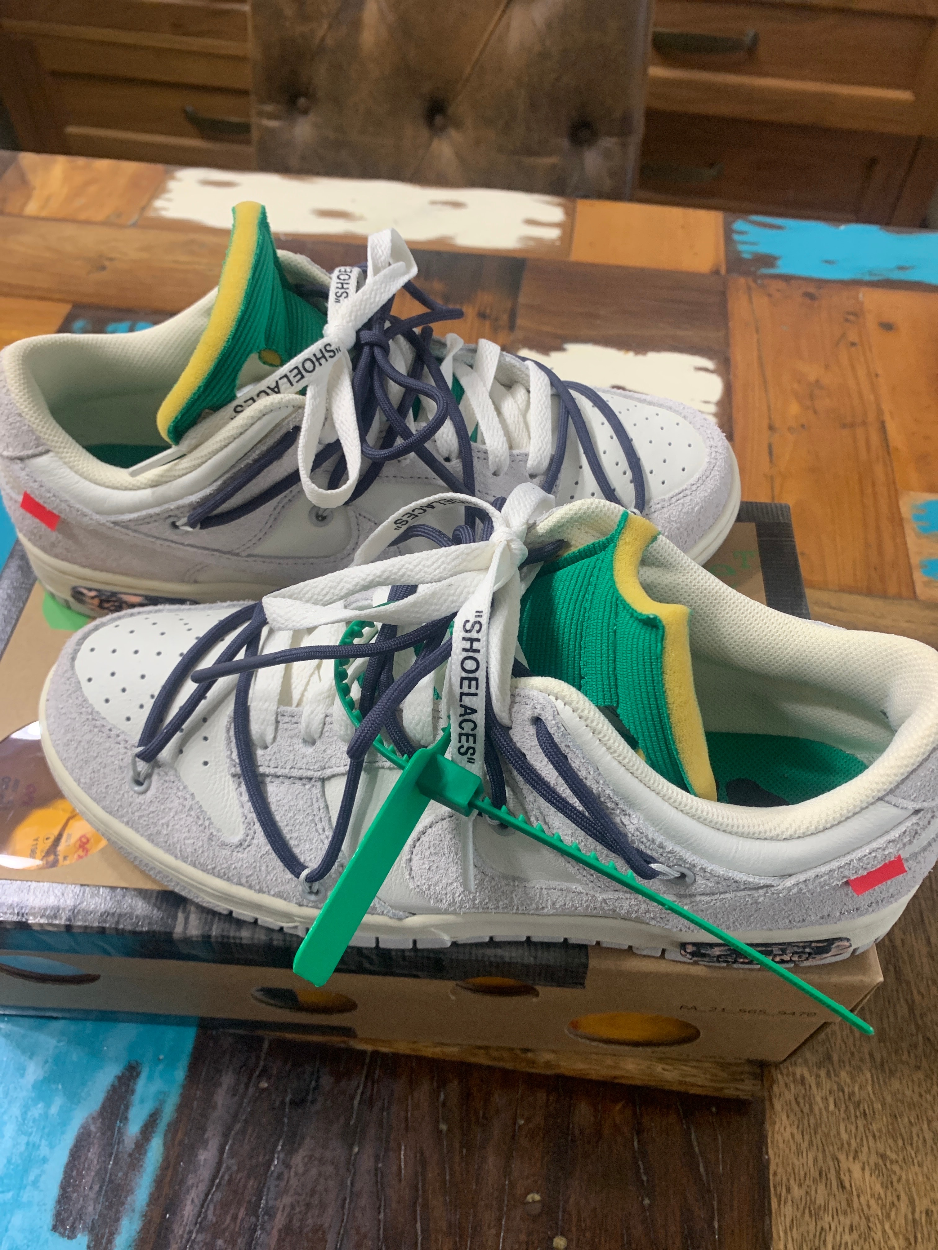 Off-White × Nike Dunk Low "Sail/Neutral Grey/Gridiron"