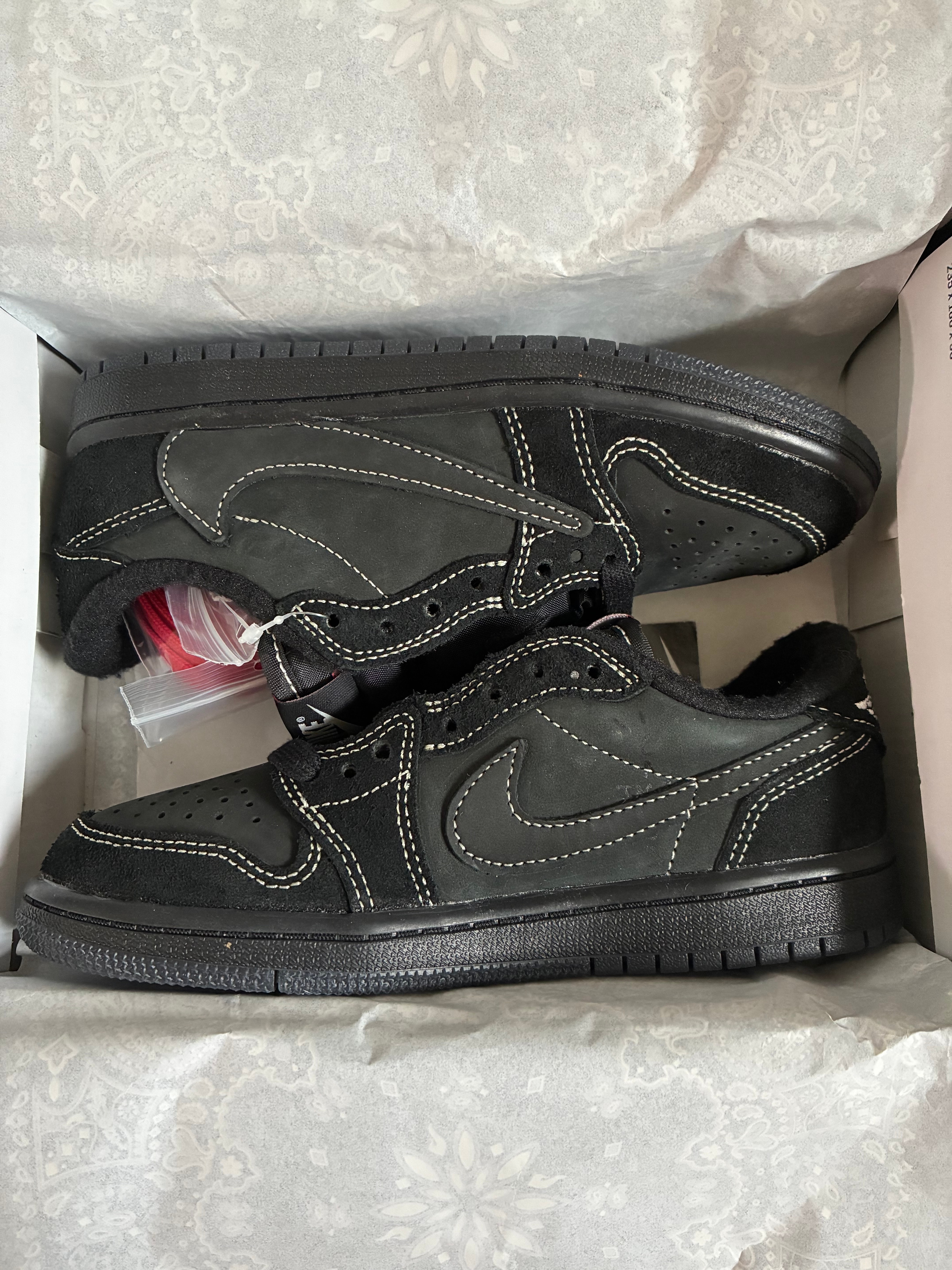 Travis Scott × Nike PS Jordan 1 Low OG SP "Black Phantom"