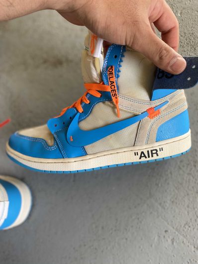Off-White × Nike Air Jordan 1 High UNC "White/Dark Powder Blue"