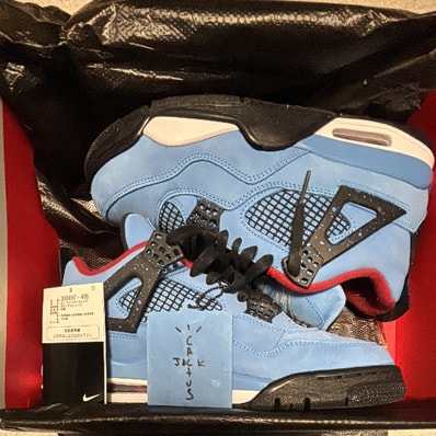 Travis Scott × Nike Air Jordan 4 Retro Cactus Jack "University Blue"