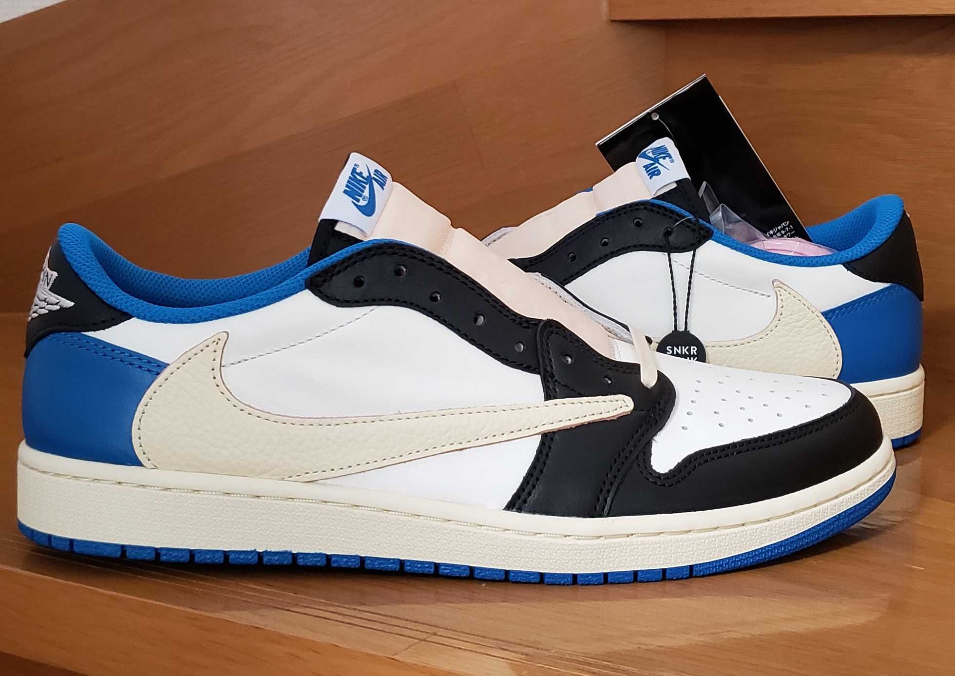 Travis Scott × fragment design × Nike Air Jordan 1 Low OG SP "Military Blue"