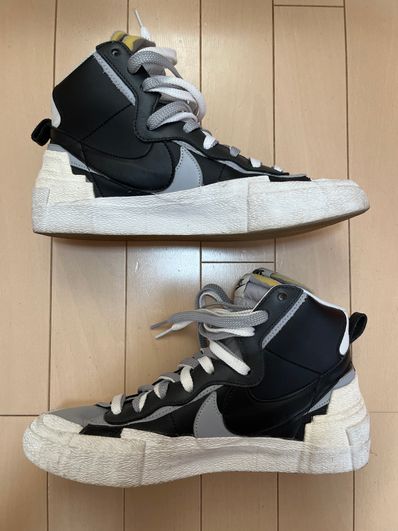 sacai × NIKE BLAZER MID "BLACK/WOLF GREY/WHITE"