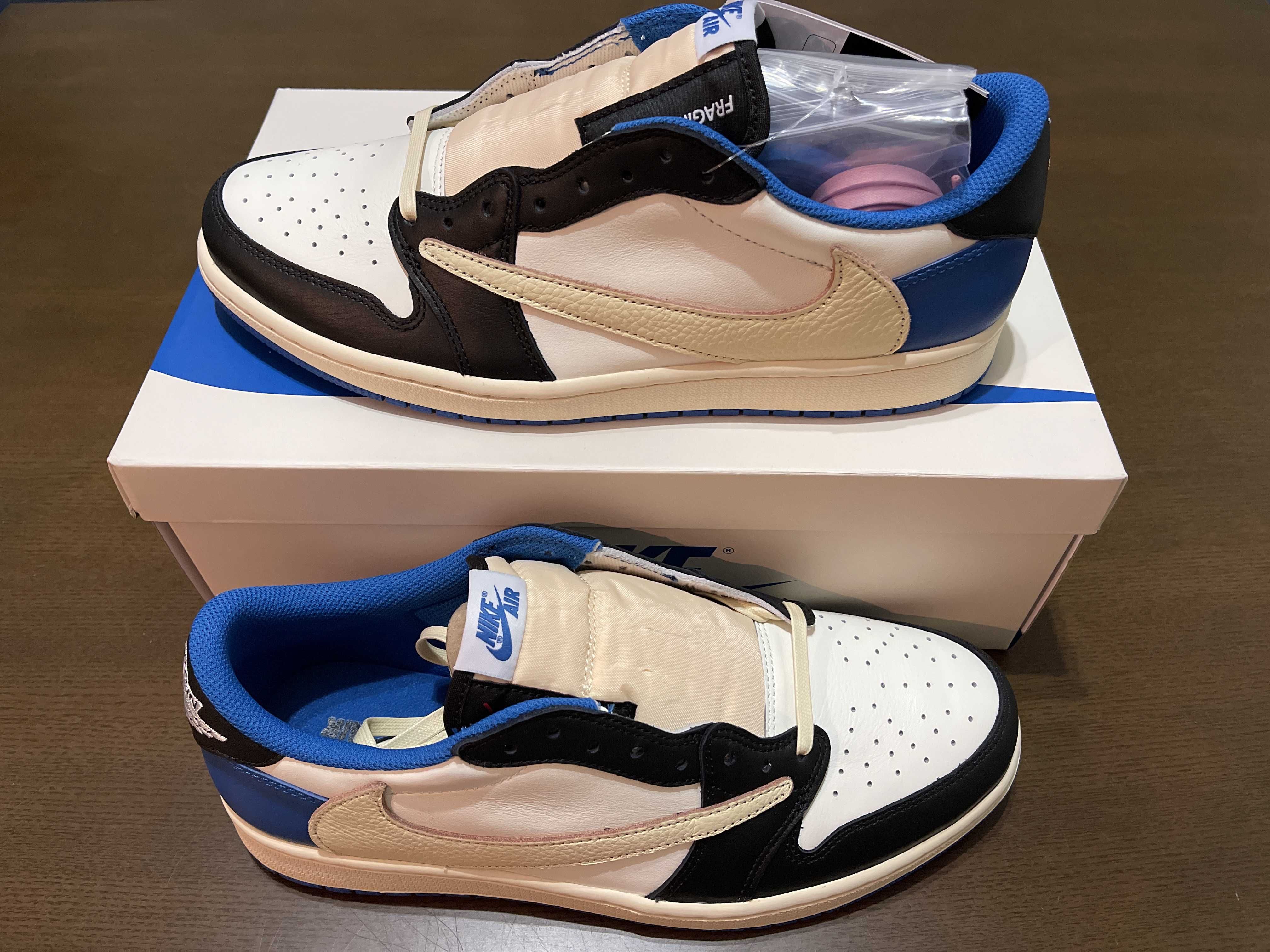 Travis Scott × fragment design × Nike Air Jordan 1 Low OG SP "Military Blue"