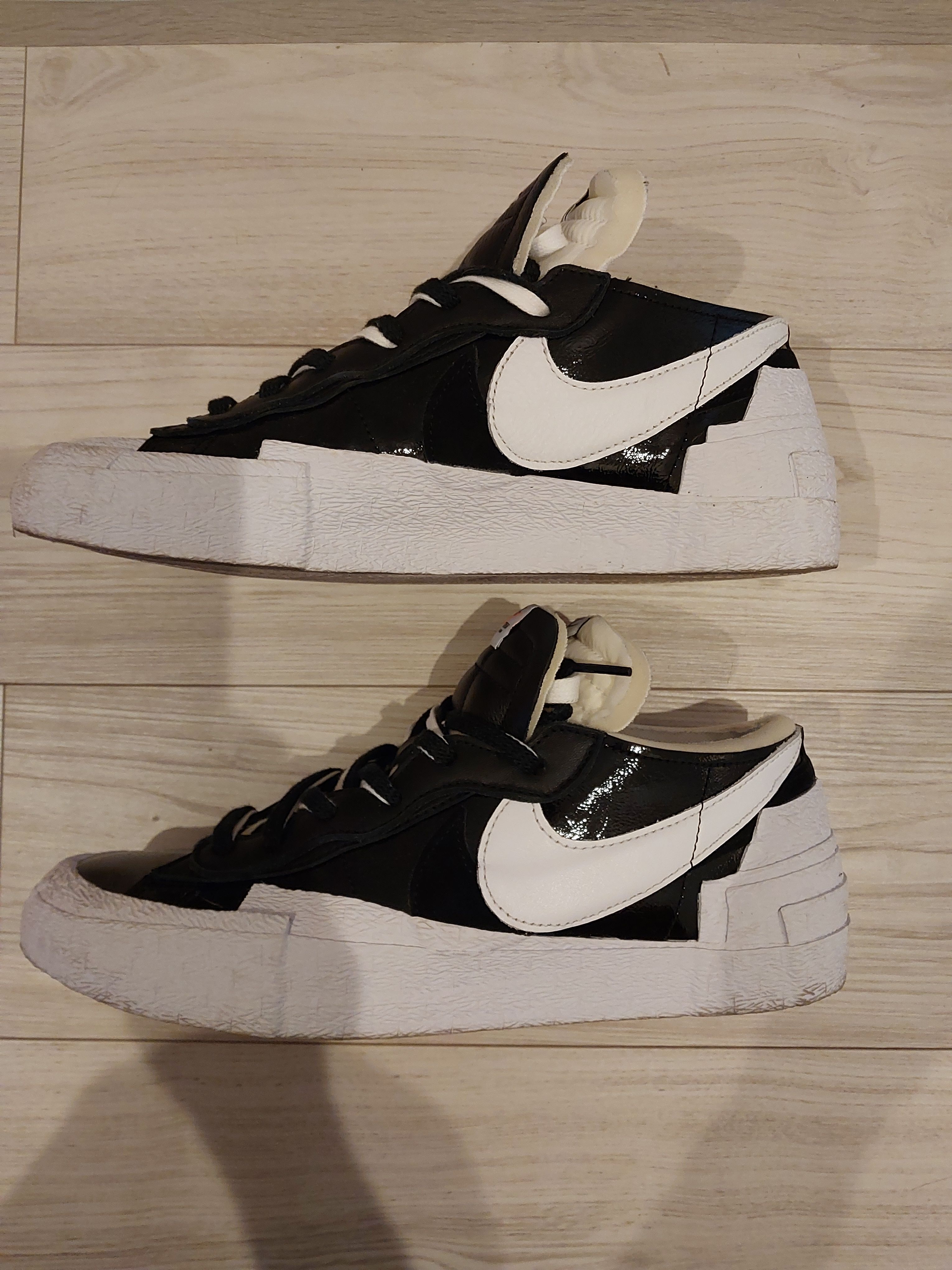 sacai × Nike Blazer Low "Black Patent Leather"