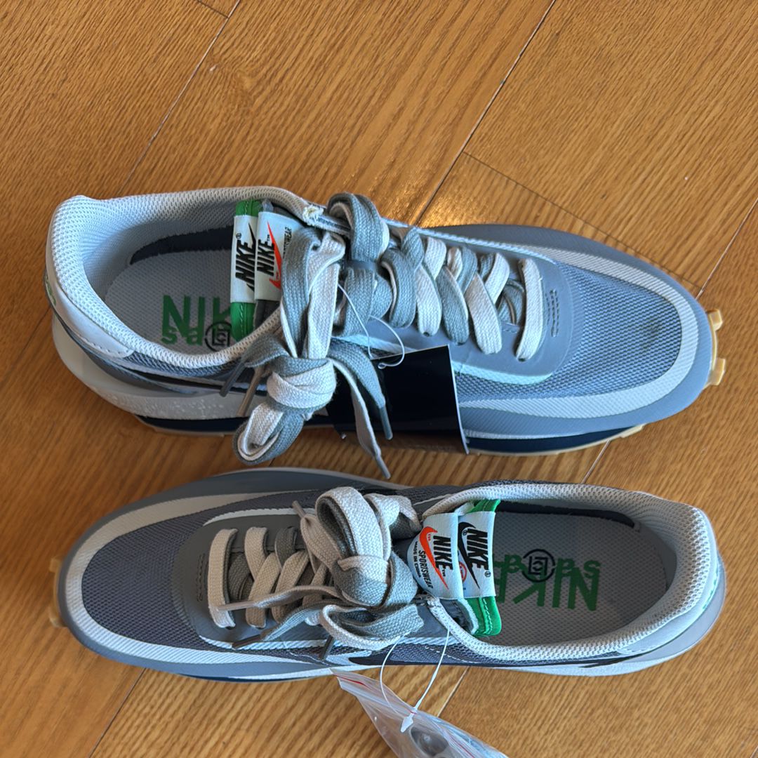 CLOT × Sacai × Nike LD Waffle "Grey Obsidian/Cool Grey"