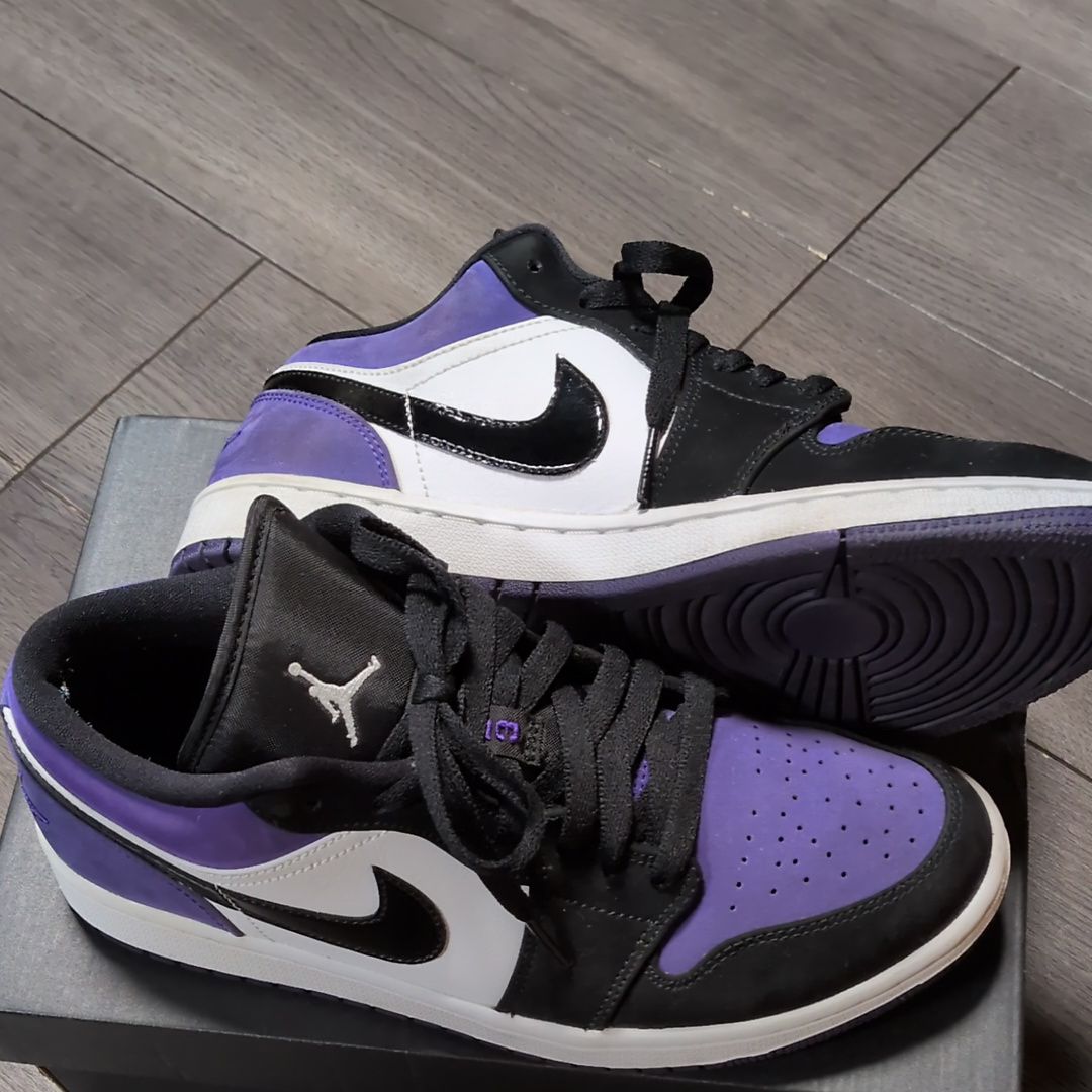 Nike Air Jordan 1 Retro Low "White/Black/Court Purple"