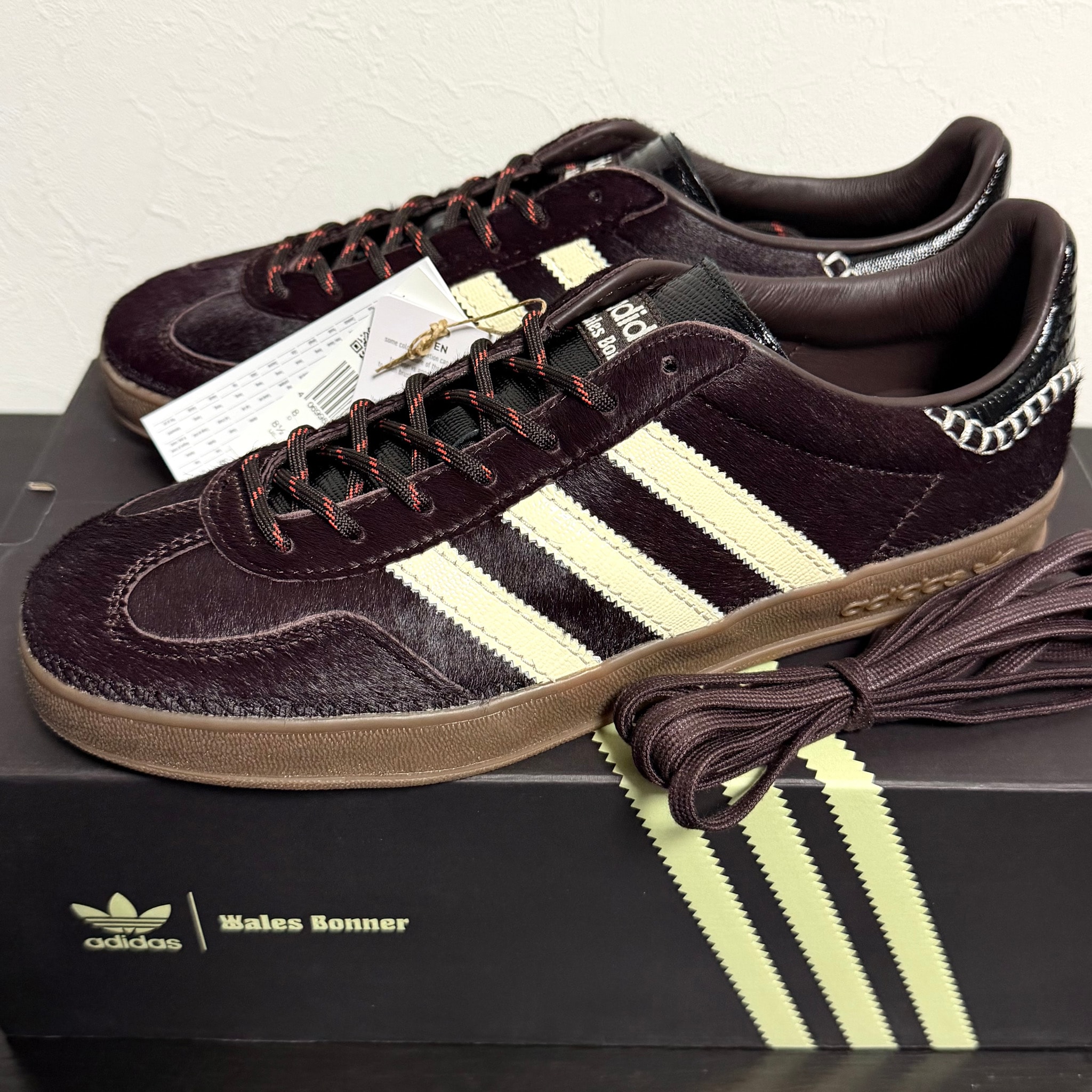 Wales Bonner × adidas Gazelle Indoor Pony Hair "Aurora Coffee"