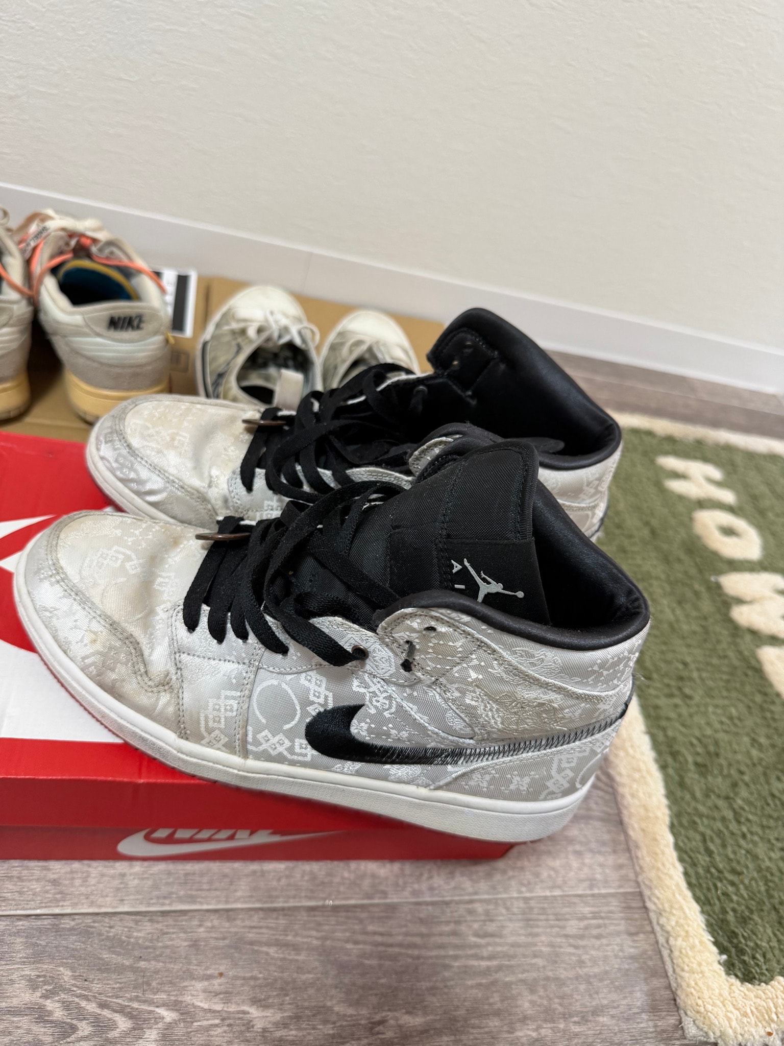 CLOT × Nike Air Jordan 1 Mid SE Fearless "White/Black/Red"