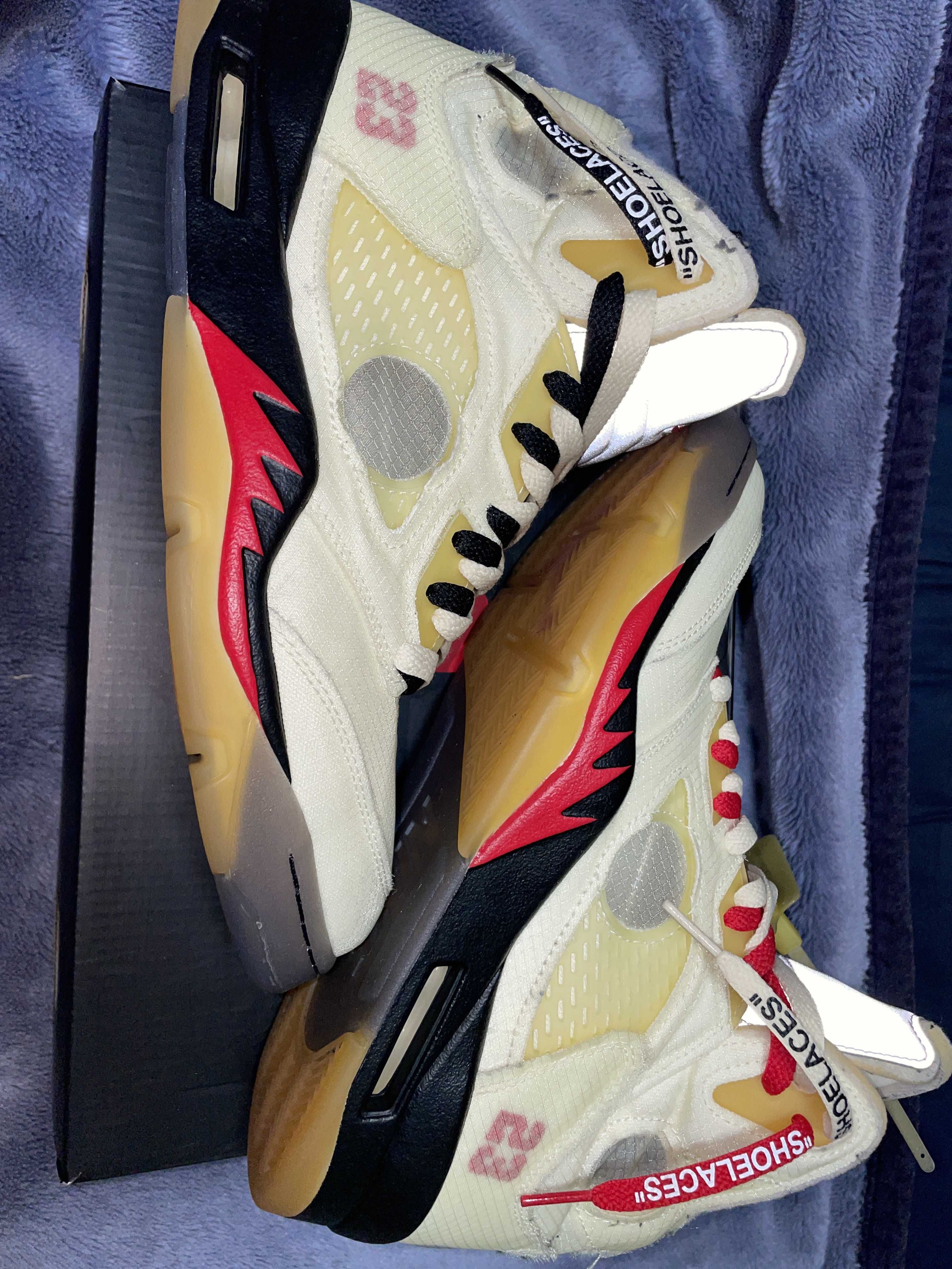 Off-White × Nike Air Jordan 5 "Sail"  