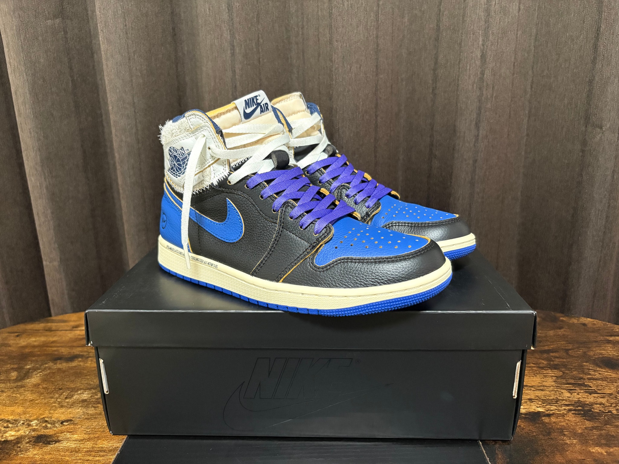 fragment design × UNION × Nike Air Jordan 1 High OG "Sport Royal"
