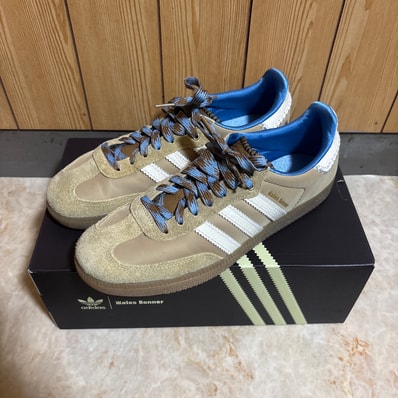 Wales Bonner × adidas Nylon Samba "Desert/Wonder White/Ash Blue"