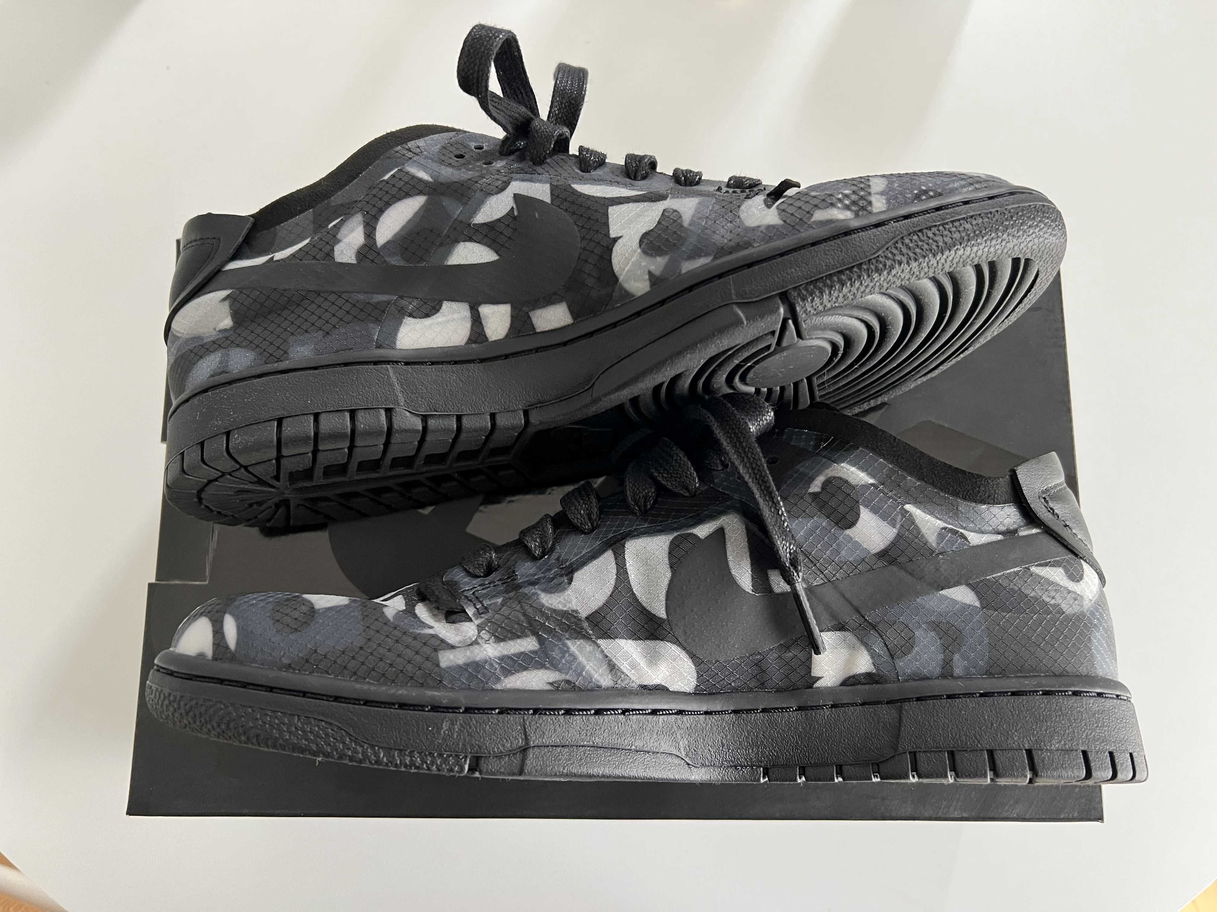 COMME des GARCONS × NIKE DUNK LOW Women's "BLACK/BLACK"