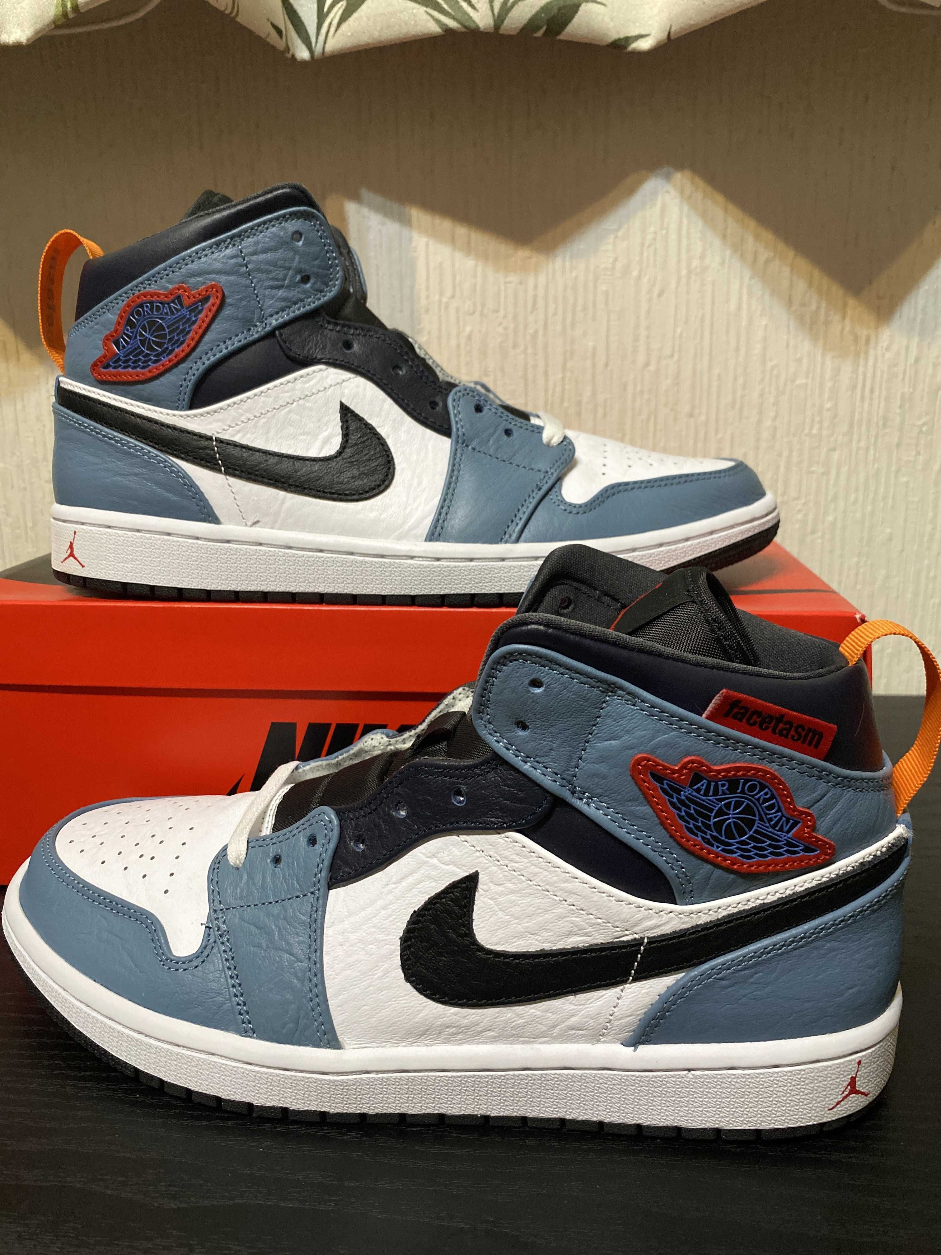 FACETASM × Nike Air Jordan 1 Mid "White/Navy"