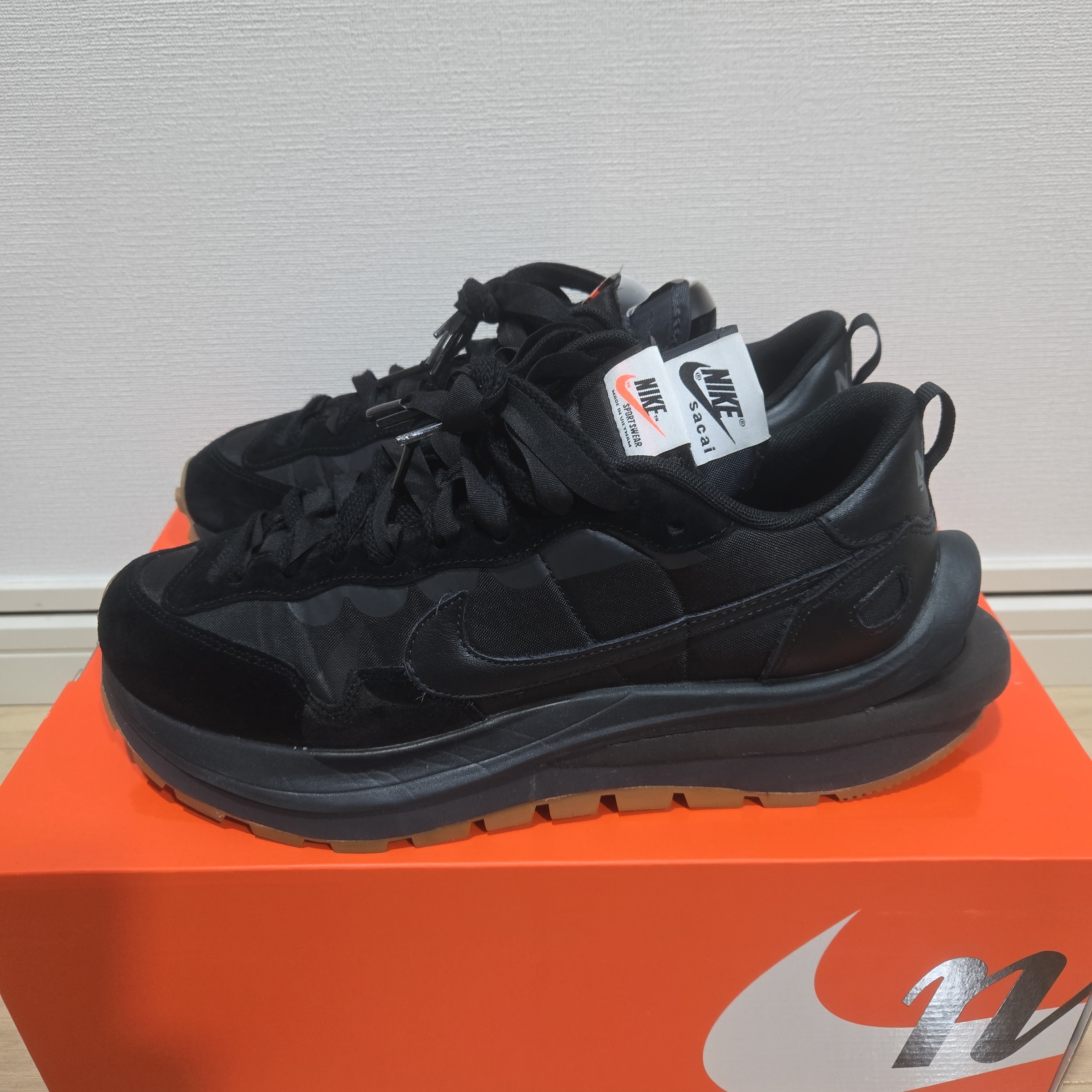 sacai × Nike VaporWaffle "Black Gum"