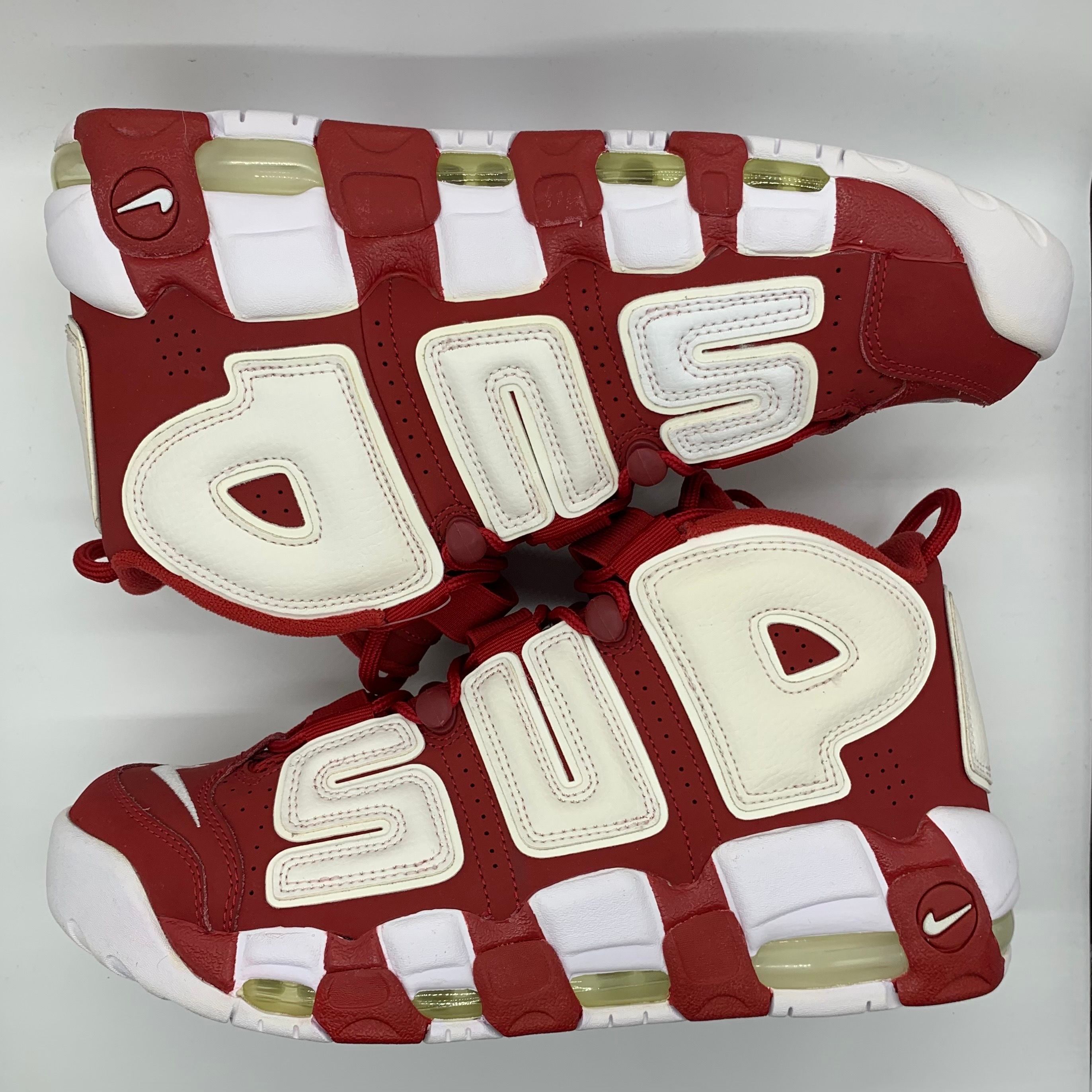 Supreme × Nike Air More Uptempo "White/Red"