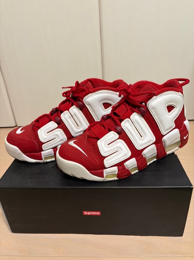 Supreme × Nike Air More Uptempo "White/Red"