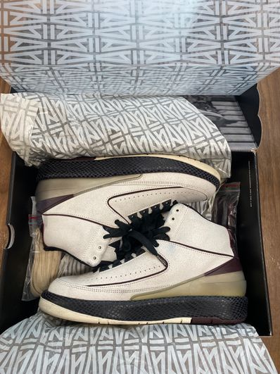 A Ma Maniere × Nike Air Jordan 2 "Airness/Sail and Burgundy"