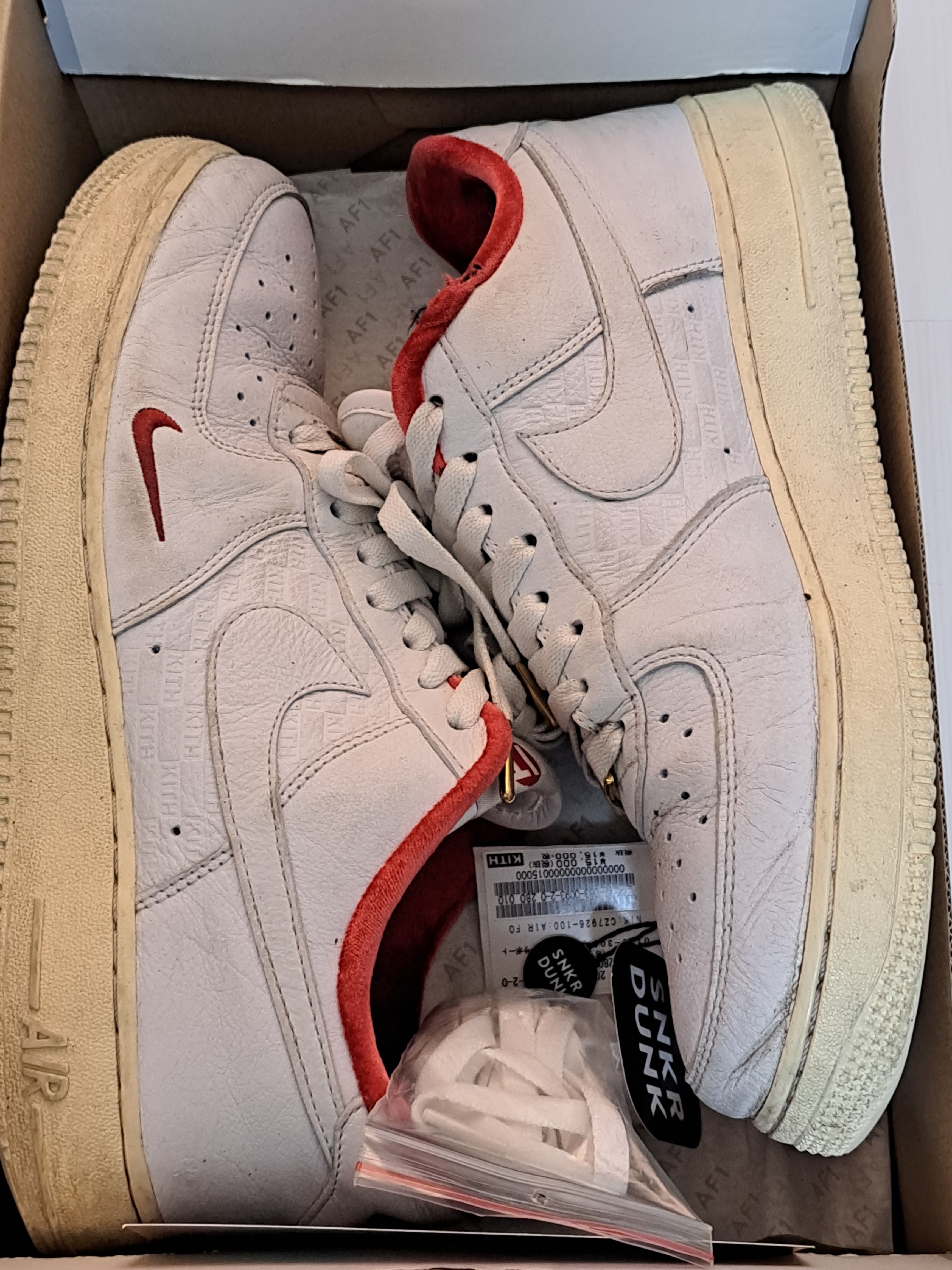 KITH × Nike Air Force 1 Low "White/Red"
