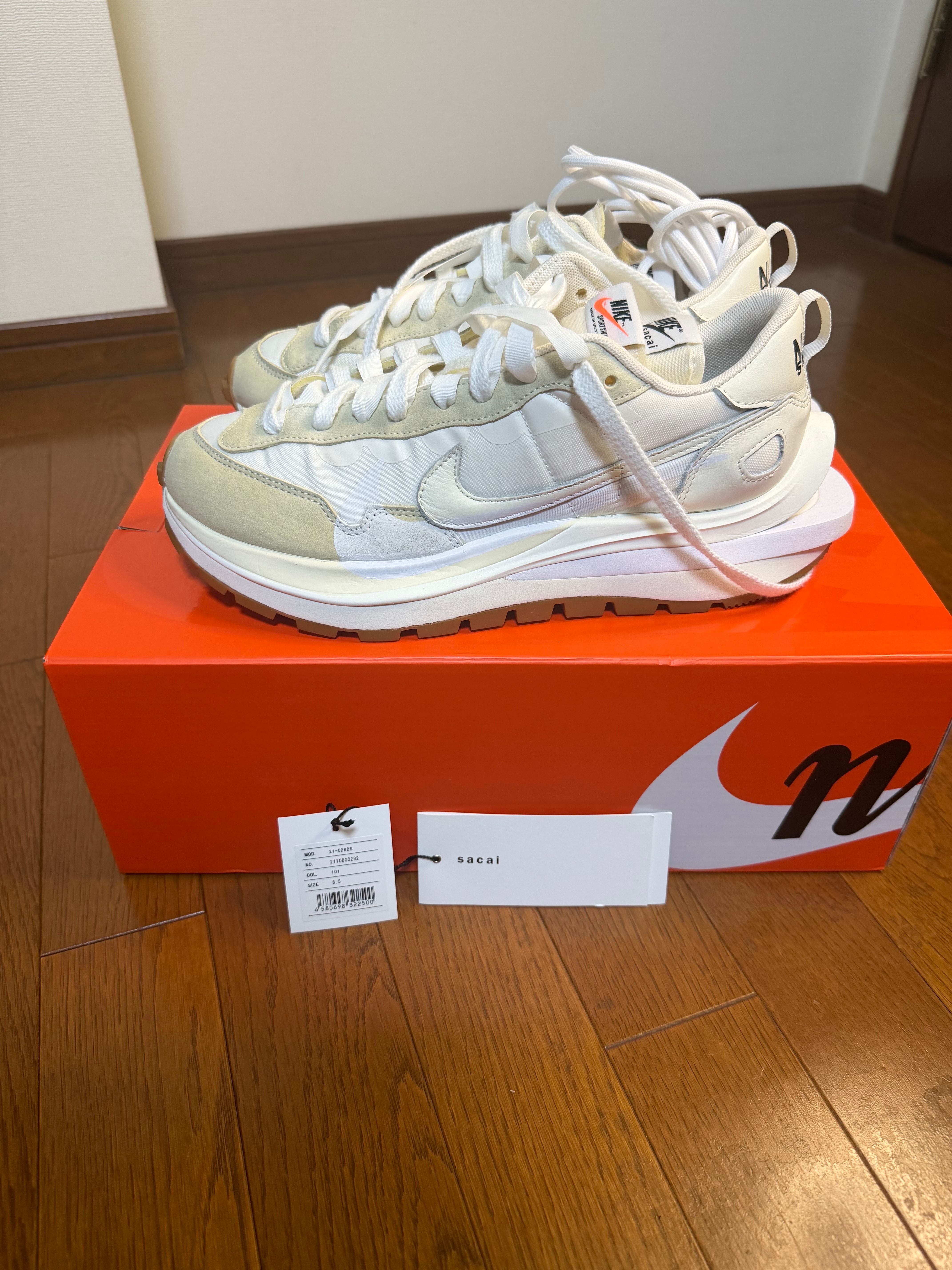 sacai × Nike Vapor Waffle "White Gum"
