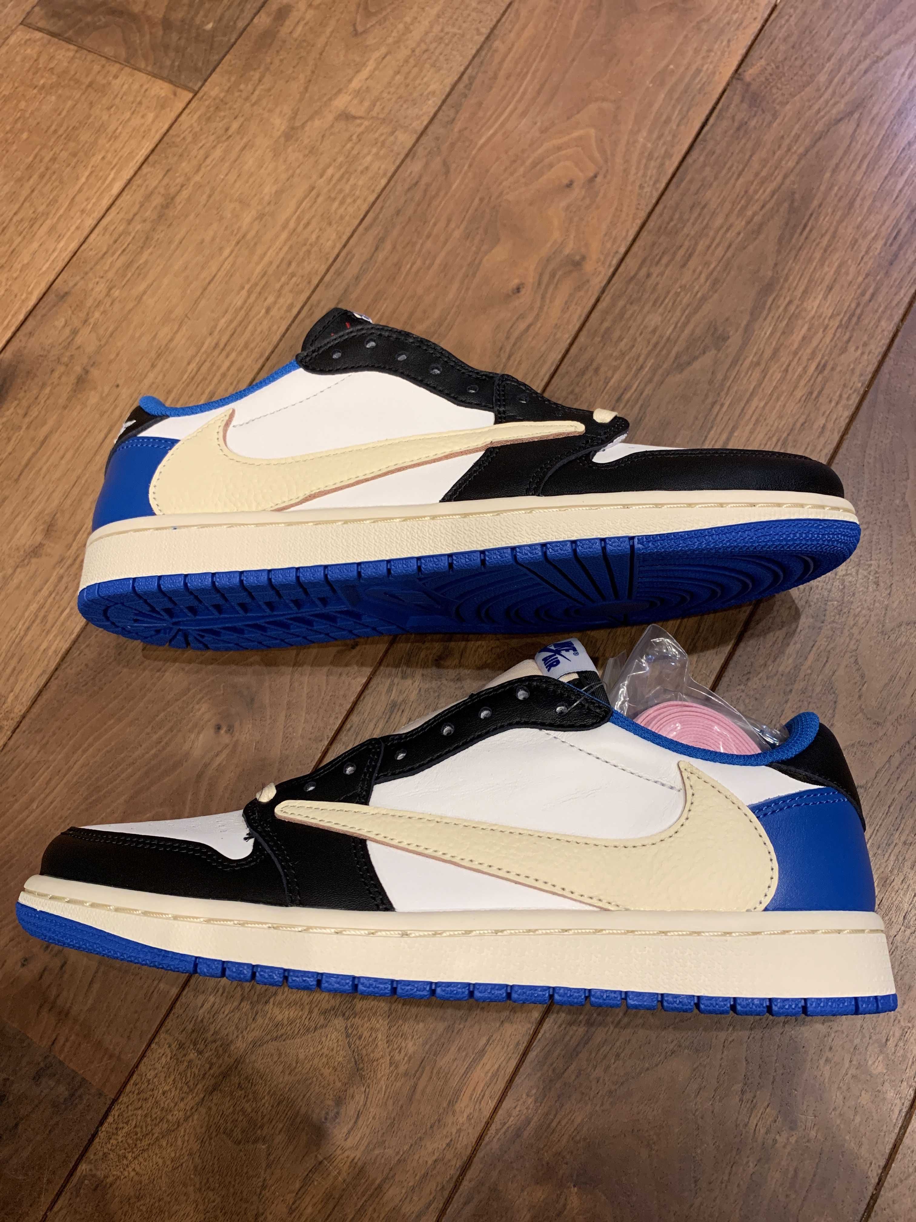 Travis Scott × fragment design × Nike Air Jordan 1 Low OG SP "Military Blue"