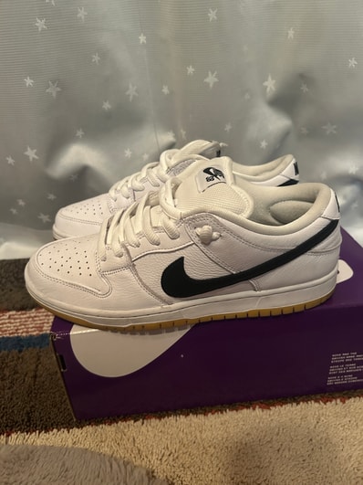 Nike SB Dunk Low Pro "White/Black-White-Gum Light Brown"