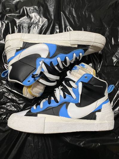 sacai × NIKE BLAZER MID "BLACK / BLUE"