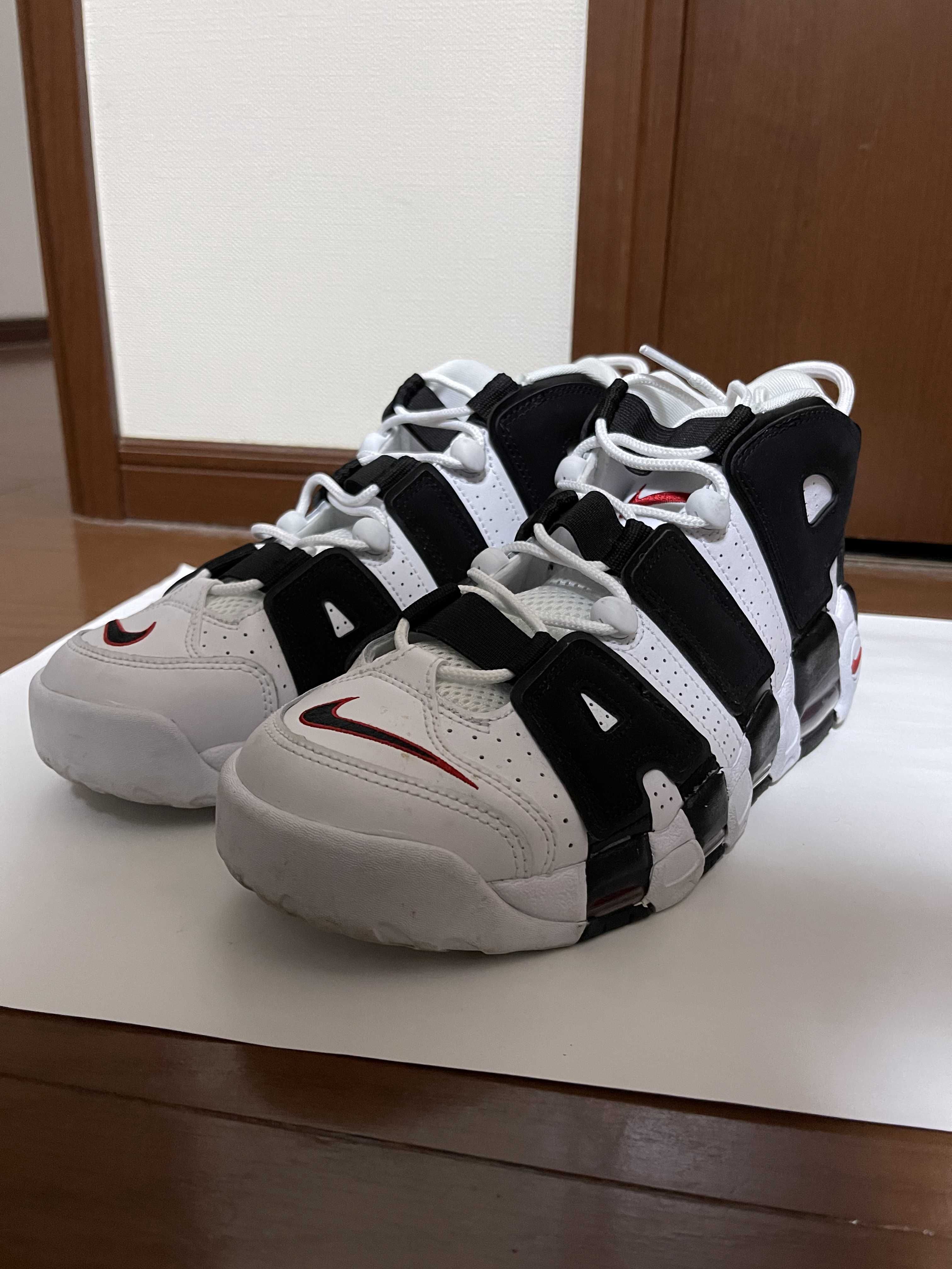 NIKE AIR MORE UPTEMPO "WHITE/BLACK/UNIVERSITY RED"(2020)
