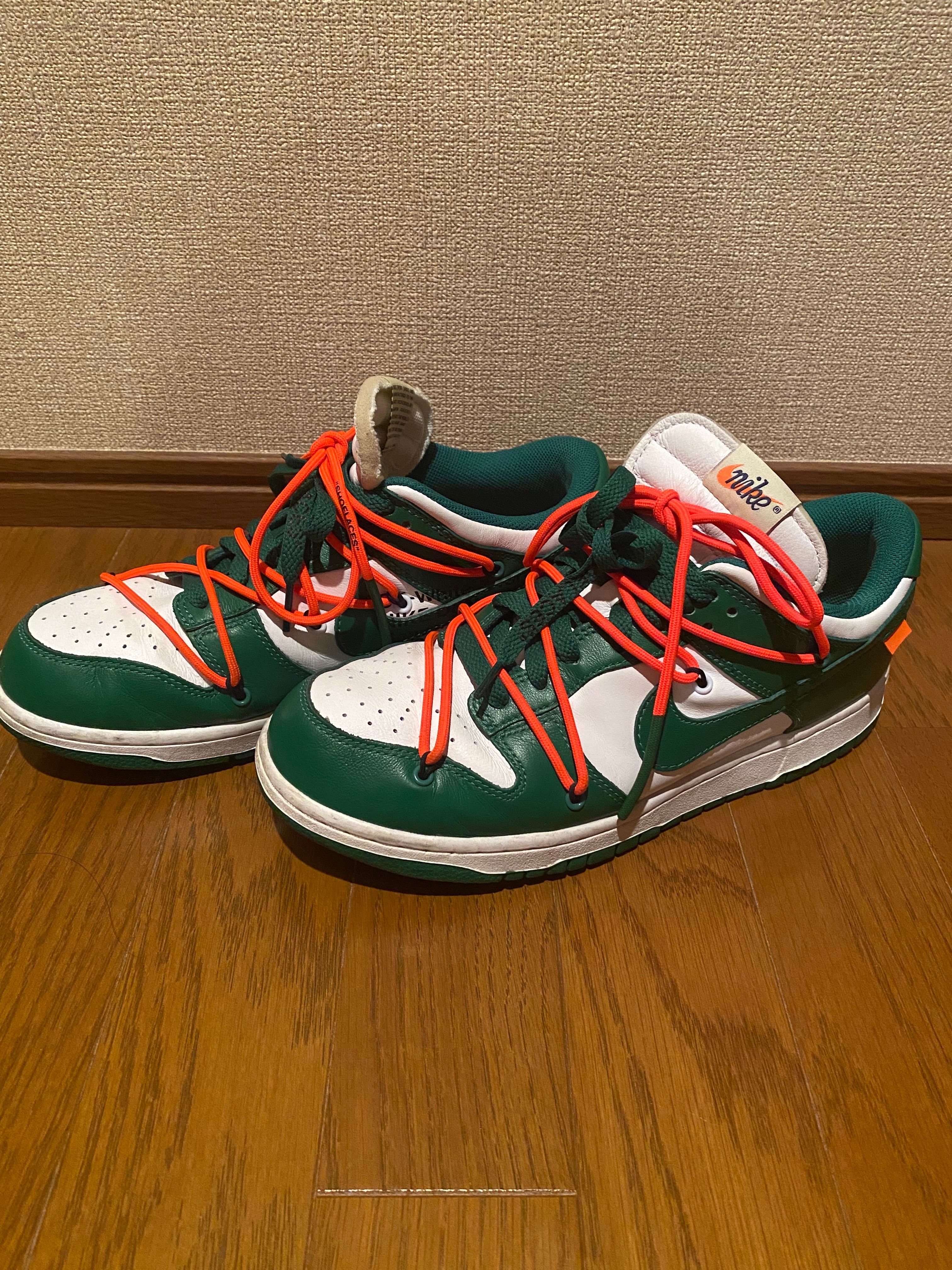 Off-White × Nike Dunk Low "White/Pine Green"