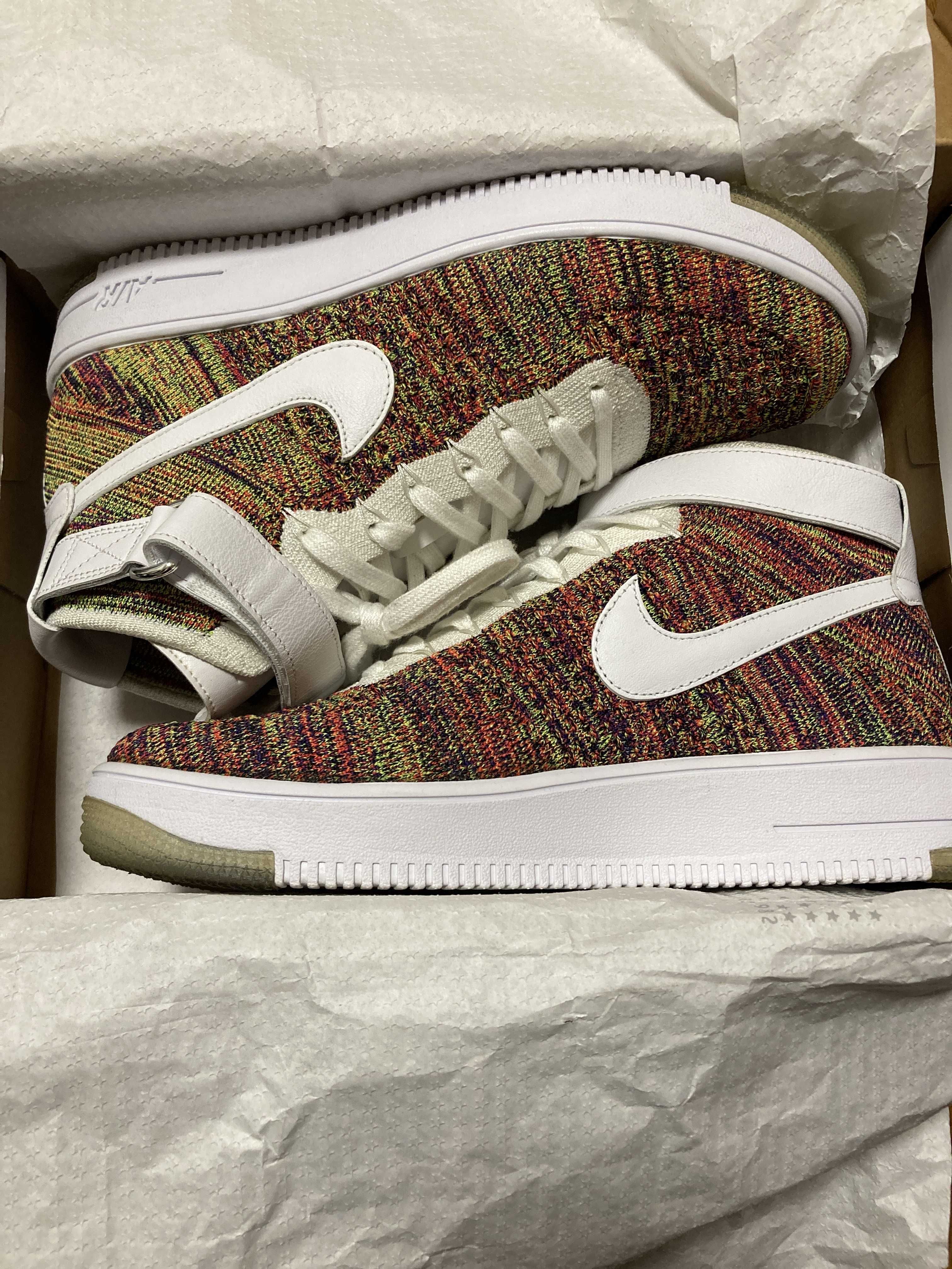 Nike Air Force 1 Mid Flyknit "Multi Color/White"