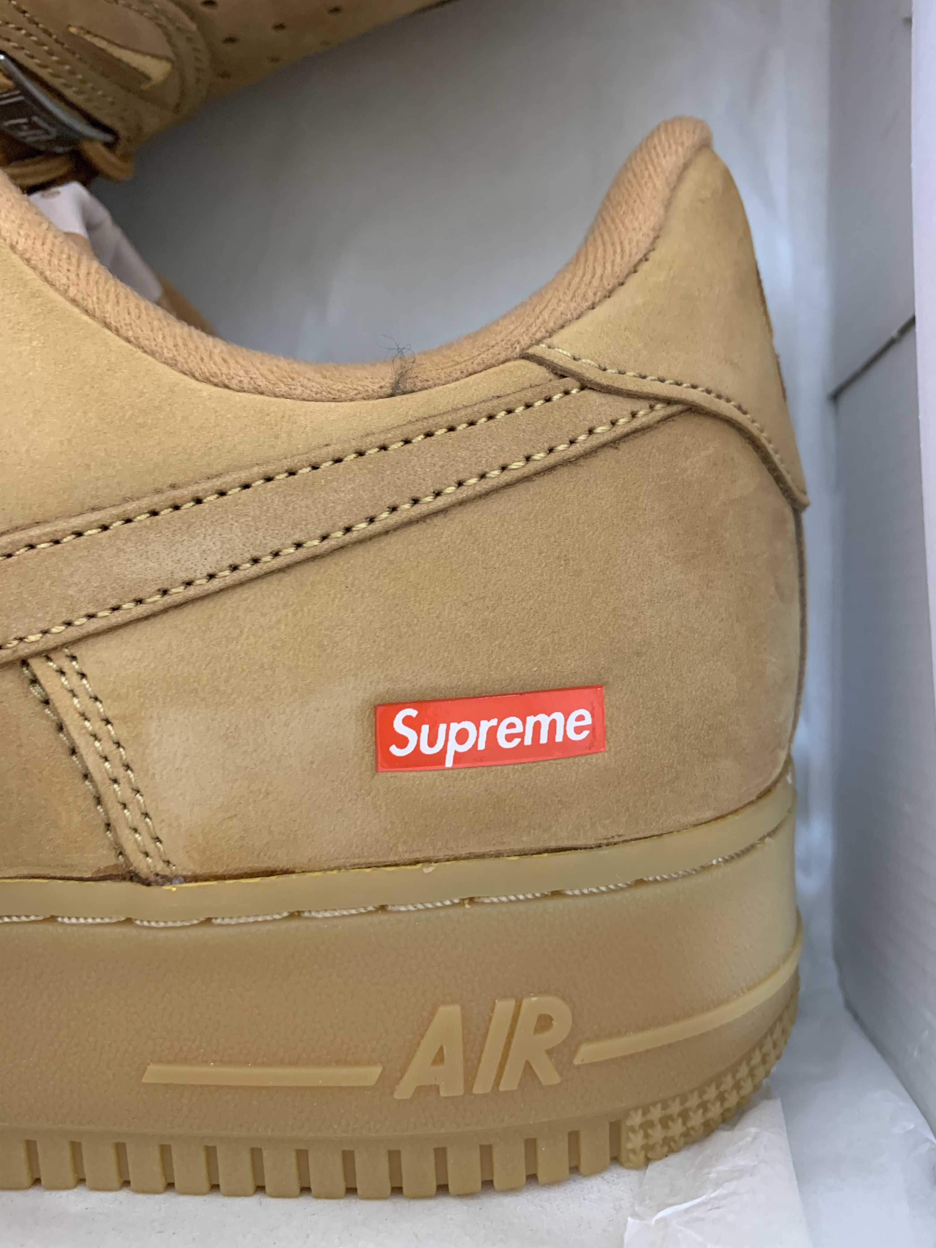 Supreme × Nike Air Force 1 Low "Flax/Wheat"