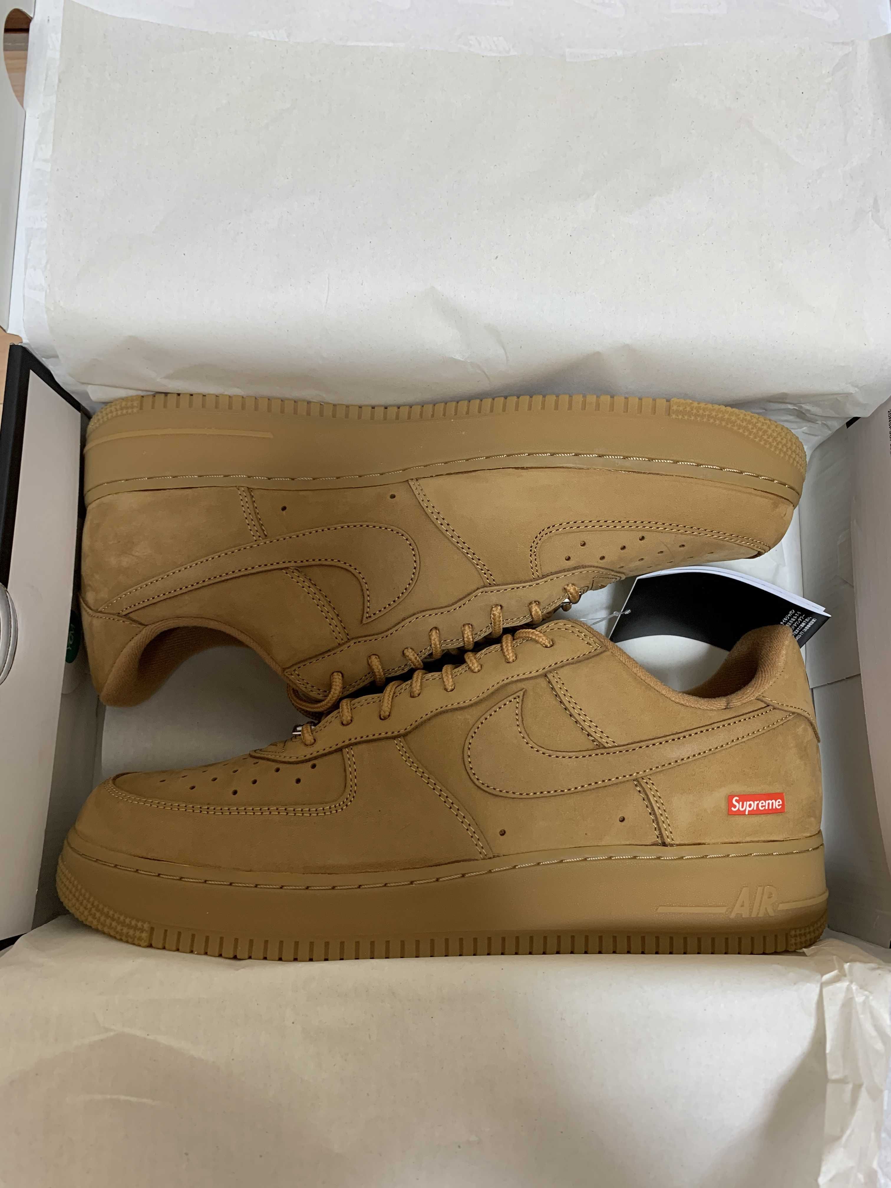 Supreme × Nike Air Force 1 Low "Flax/Wheat"