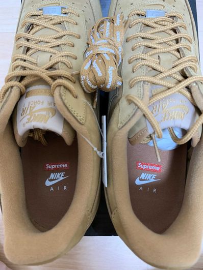 Supreme × Nike Air Force 1 Low "Flax/Wheat"