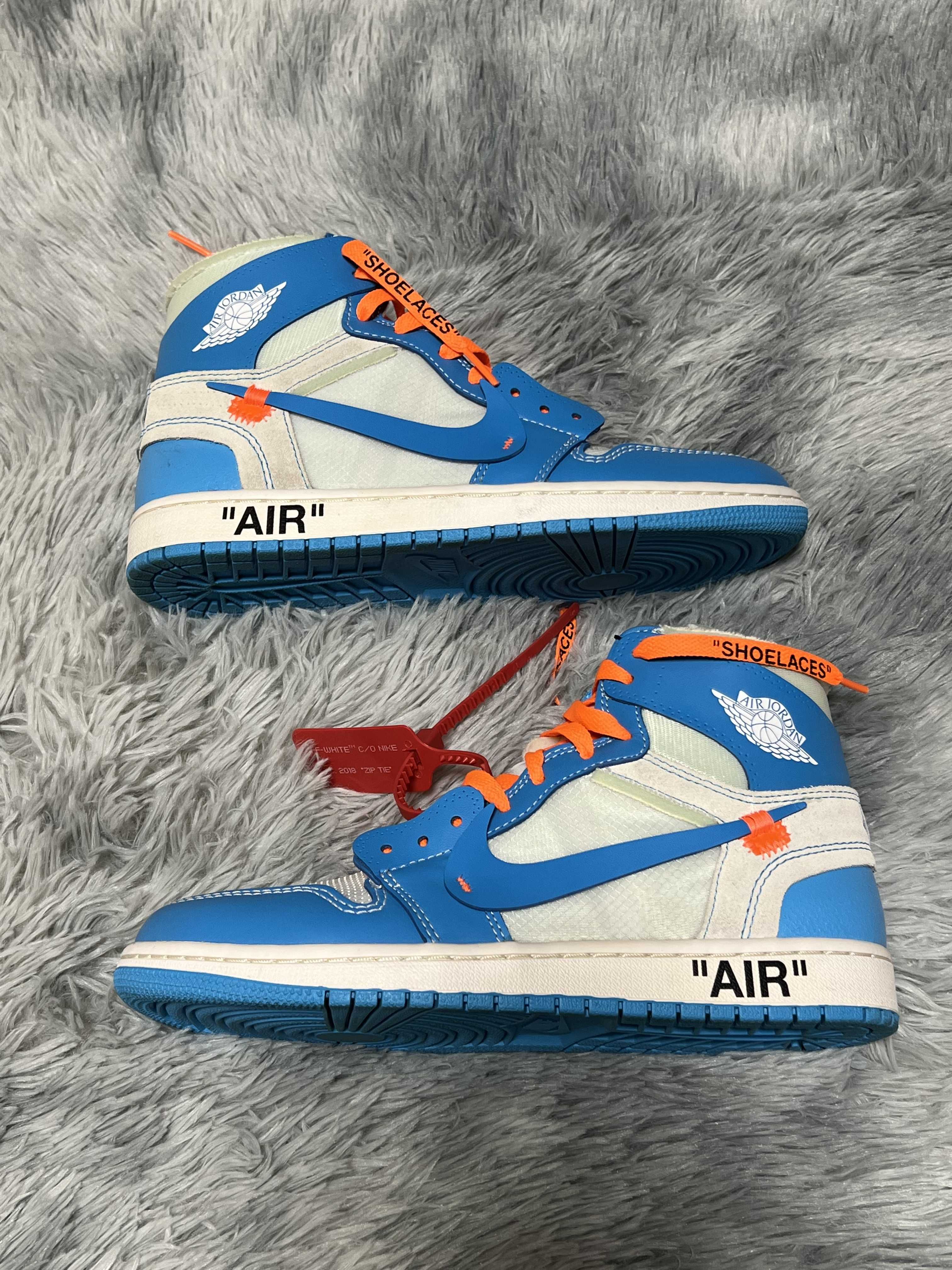 Off-White × Nike Air Jordan 1 High UNC "White/Dark Powder Blue"