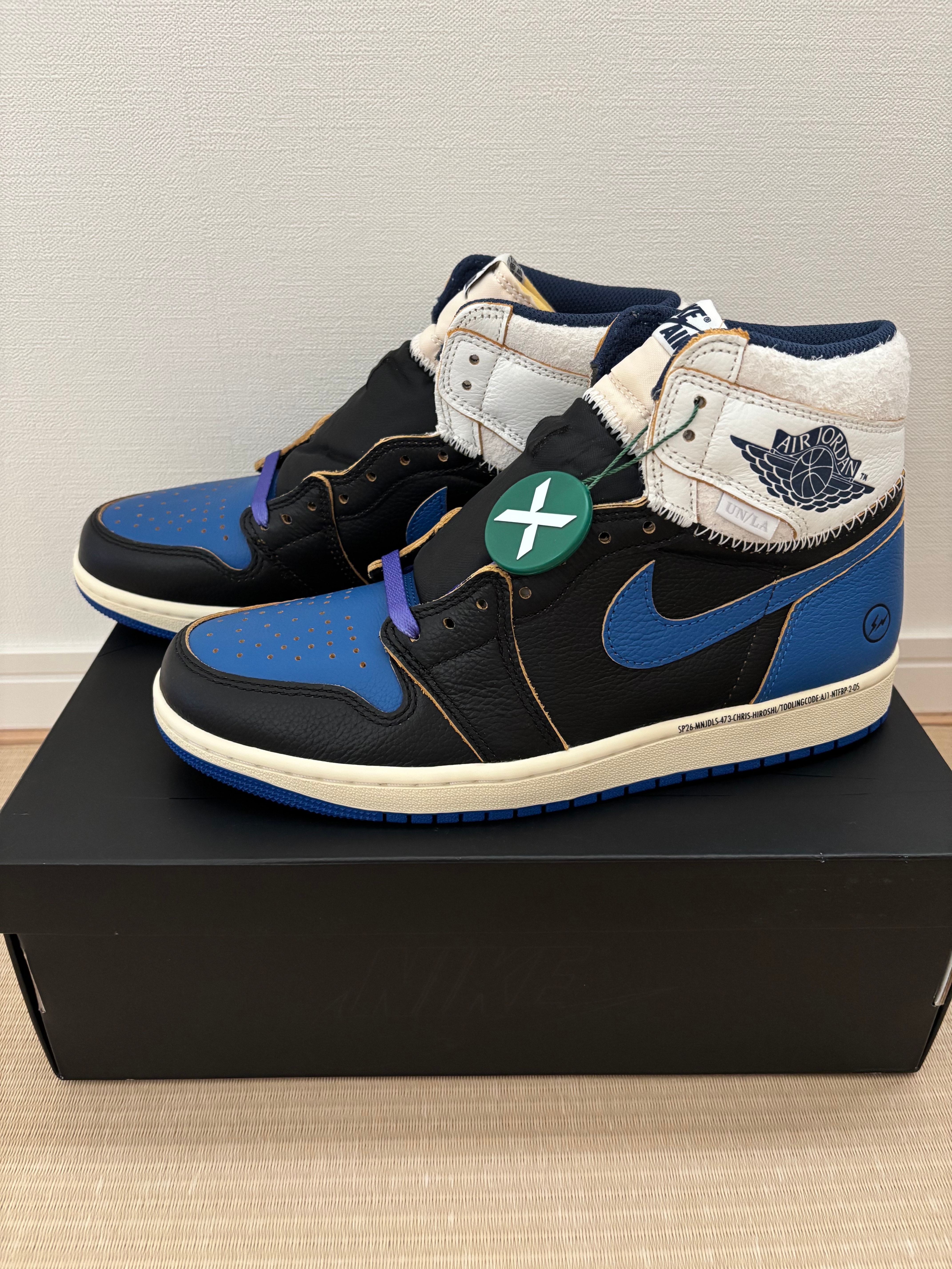 fragment design × UNION × Nike Air Jordan 1 High OG "Sport Royal"