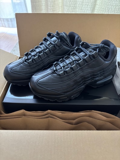 Nike Air Max 95 Big Bubble Leather "Triple Black"
