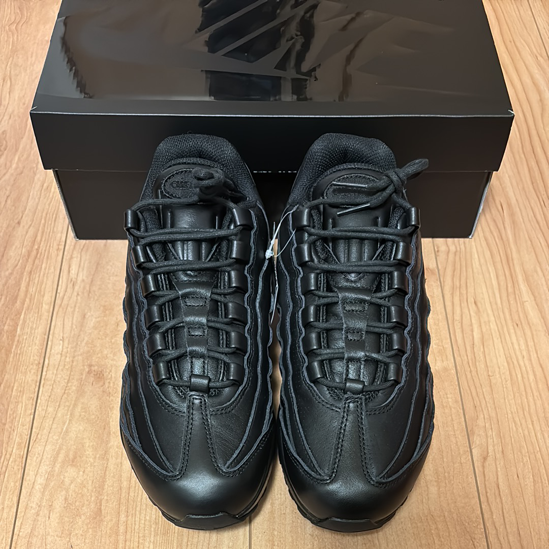 Nike Air Max 95 Big Bubble Leather "Triple Black"