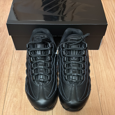 Nike Air Max 95 Big Bubble Leather "Triple Black"