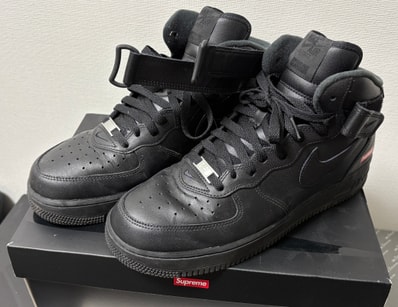 Supreme × Nike Air Force 1 Mid "Black" FW24