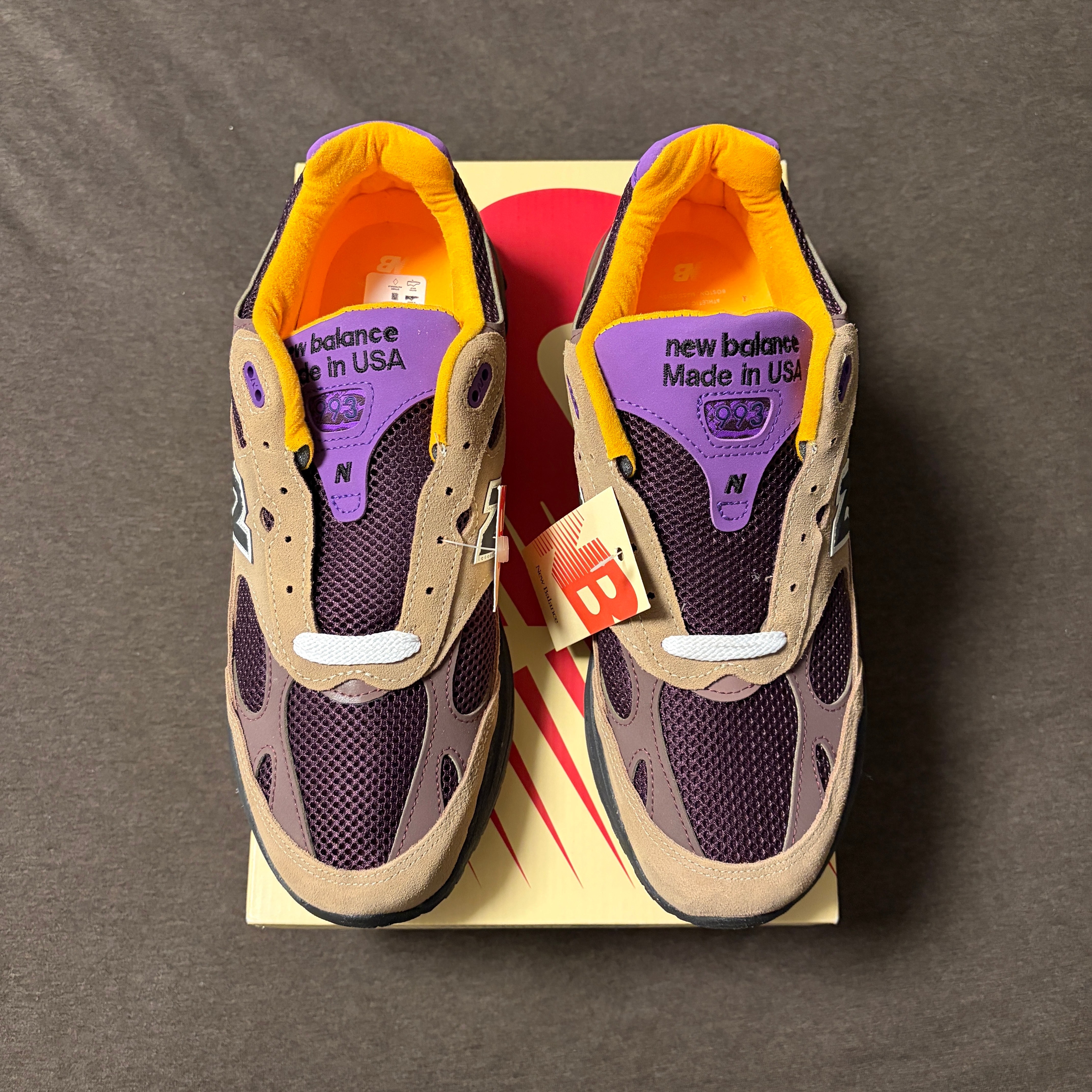 ニューバランス 993 "マッシュルーム/ミッドナイトバイオレット"