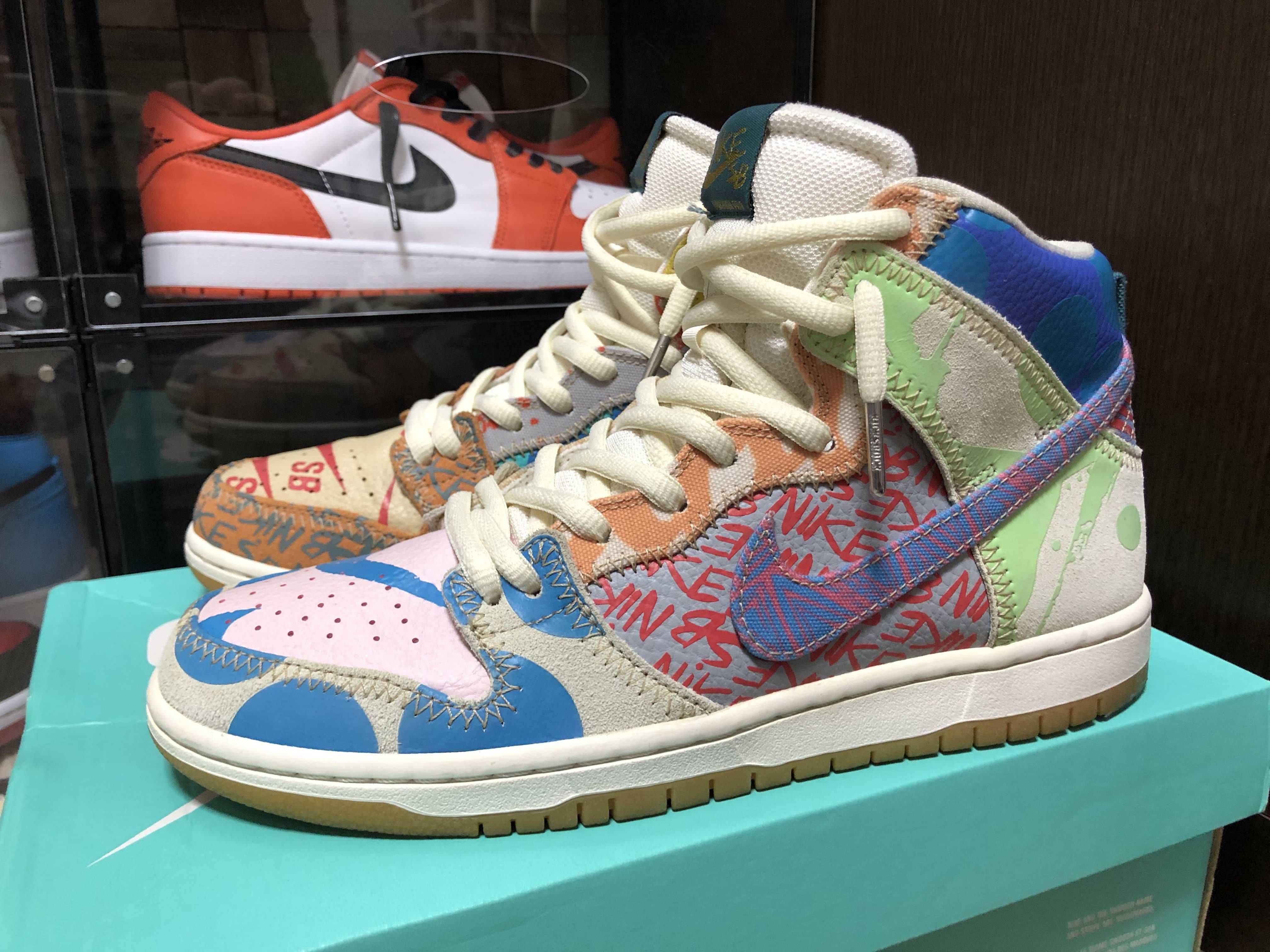 THOMAS CAMPBELL × Nike SB Dunk High "Ice Jade/Circuit Orange-Sail"