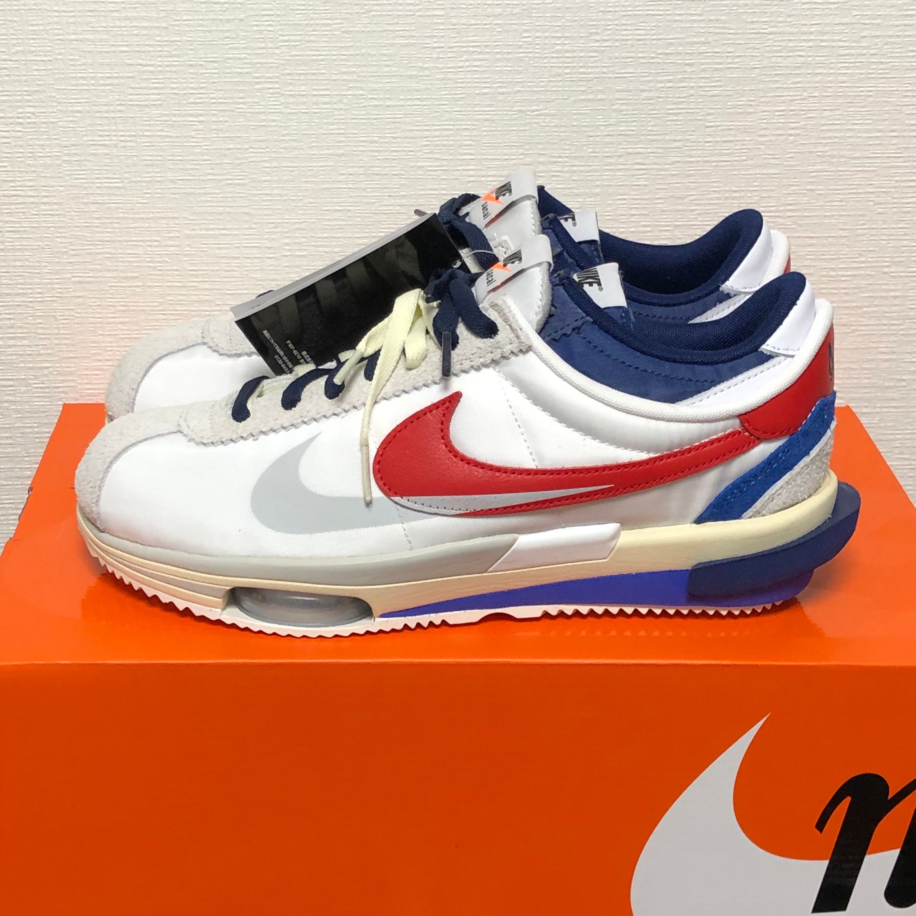 sacai × Nike Zoom Cortez "White and University Red"