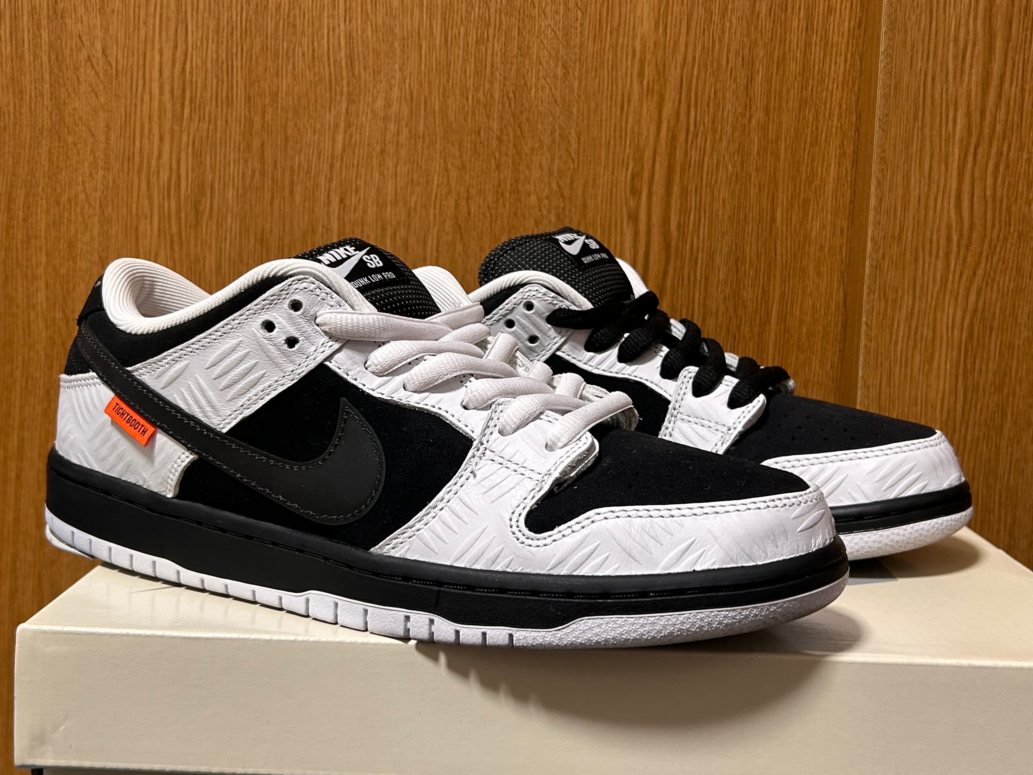 TIGHTBOOTH × Nike SB Dunk Low Pro QS "Black and White"