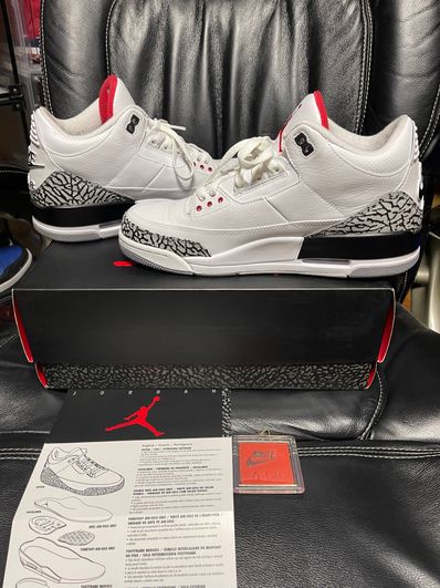 Air jordan 3 white cement 88 deals