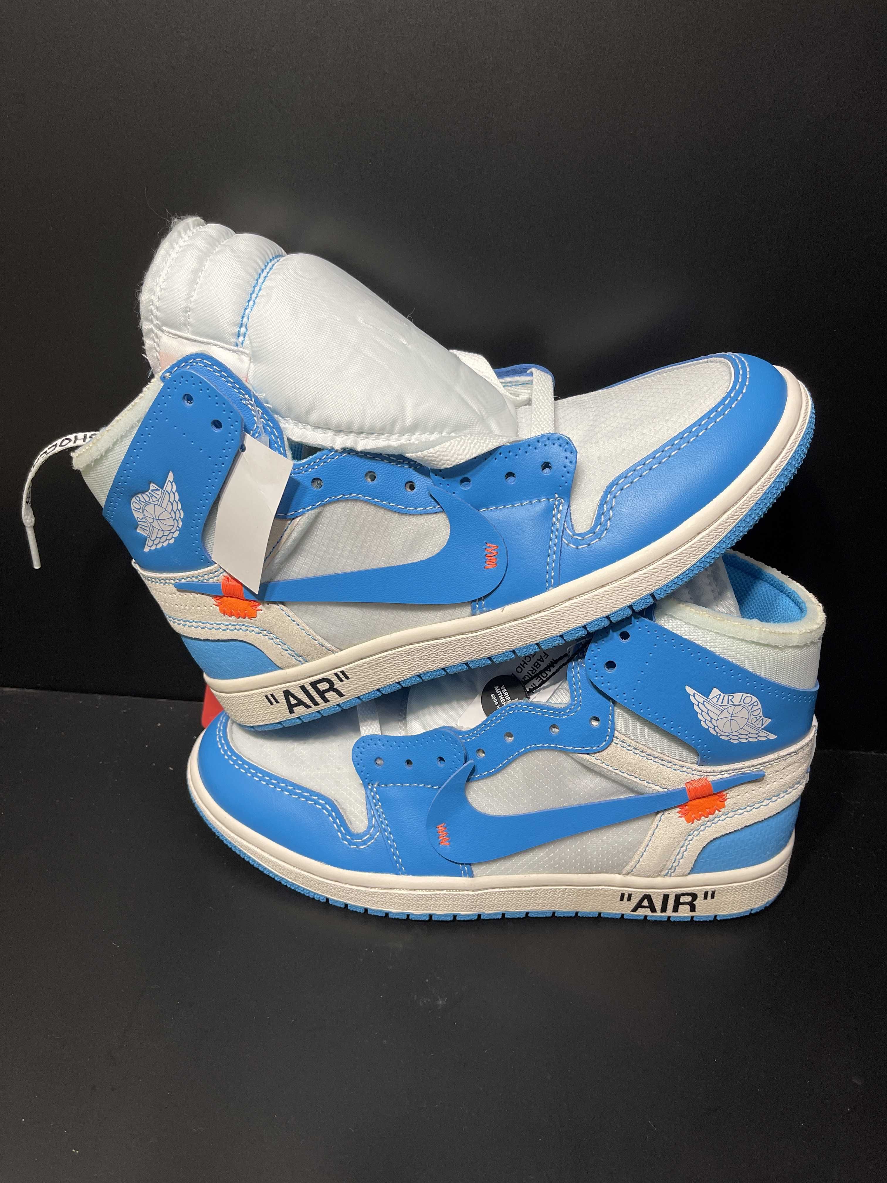 Off-White × Nike Air Jordan 1 High UNC "White/Dark Powder Blue"