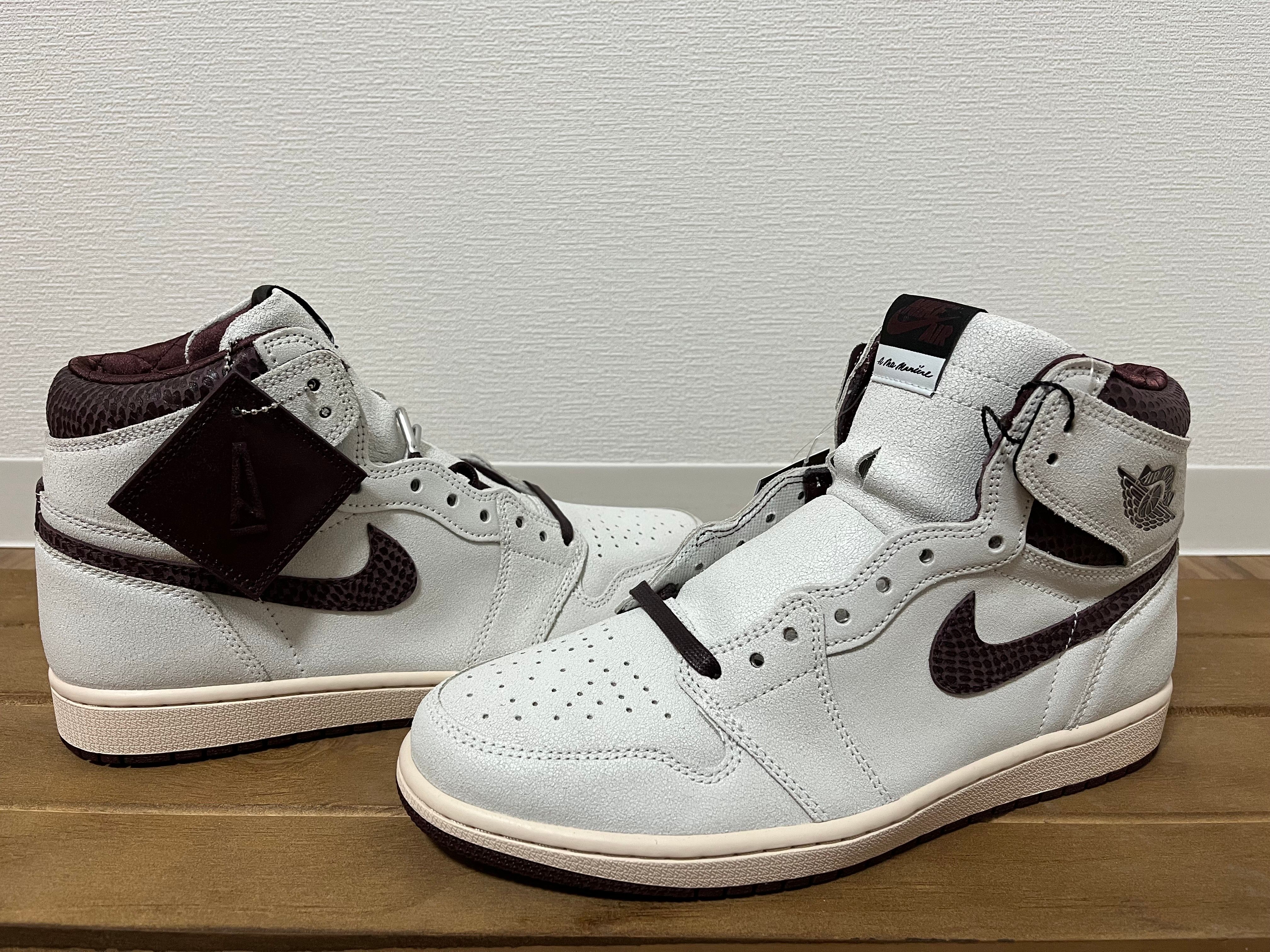 A Ma Maniere × Nike Air Jordan 1 Retro High OG "Sail and Burgundy"
