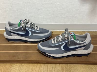 CLOT × Sacai × Nike LD Waffle "Grey Obsidian/Cool Grey"