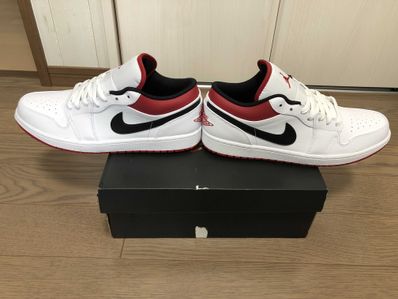 NIKE AIR JORDAN 1 LOW "WHITE/UNIVERSITY RED/BLACK"