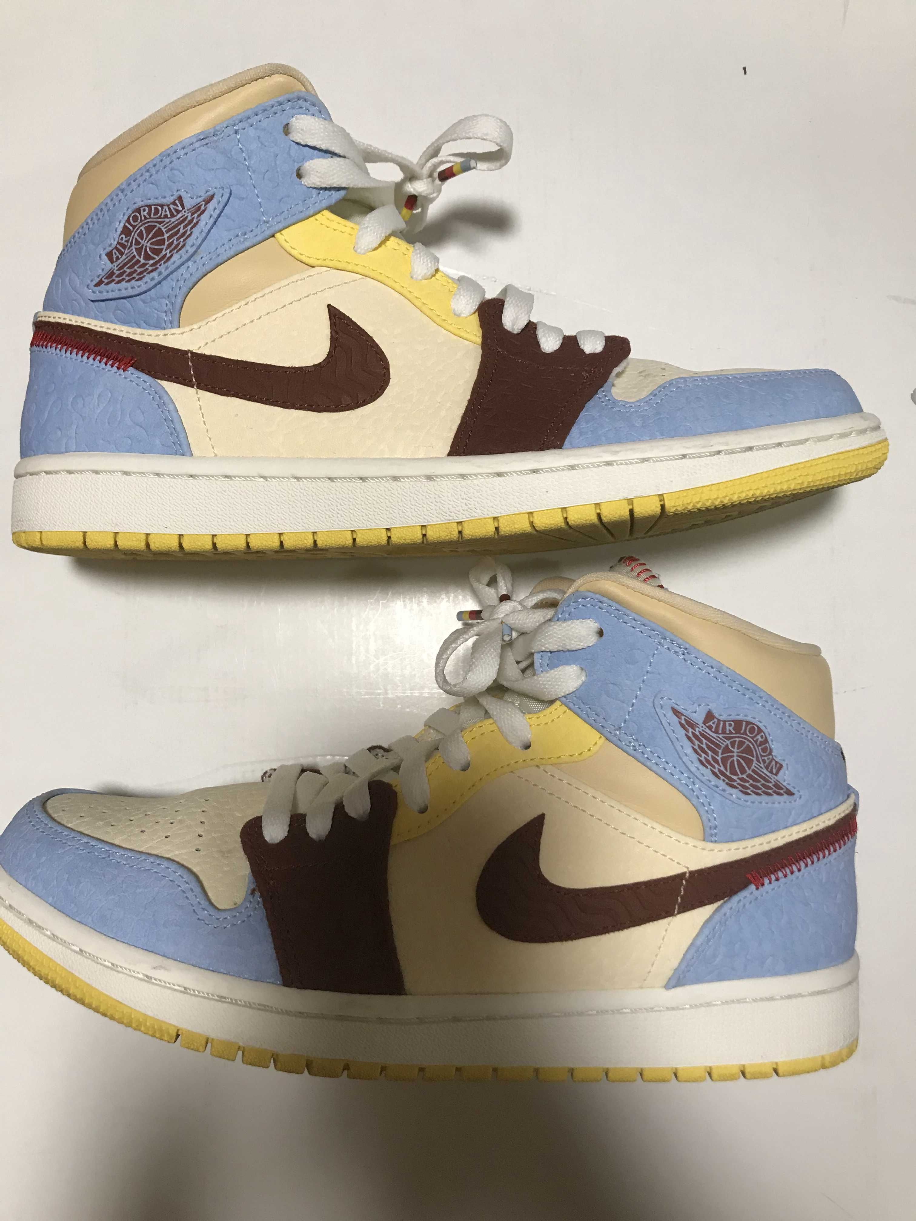 MAISON CHATEAU ROUGE × NIKE AIR JORDAN 1 MID SE "WHITE/LIGHT BLUE"