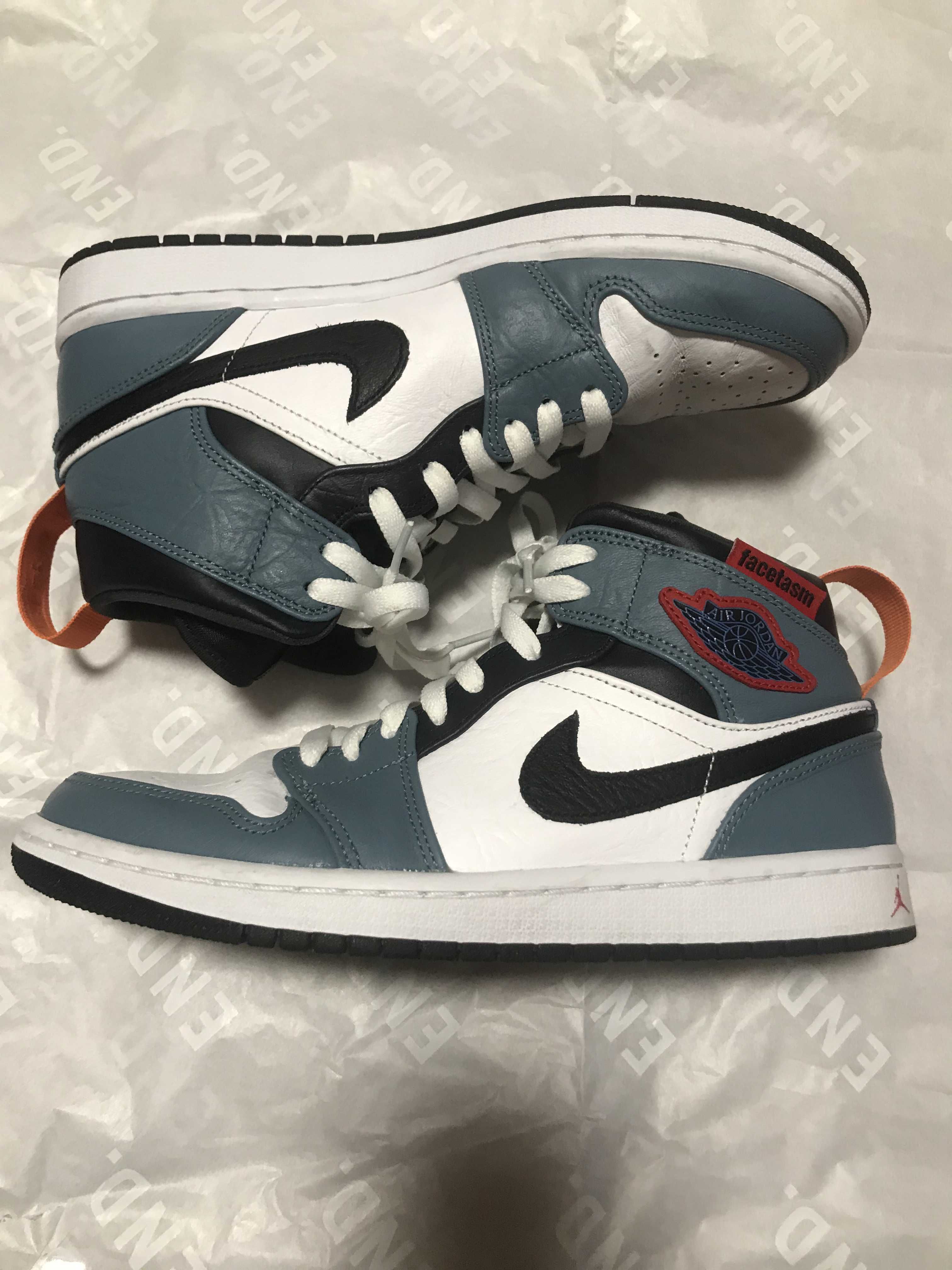 FACETASM × Nike Air Jordan 1 Mid "White/Navy"